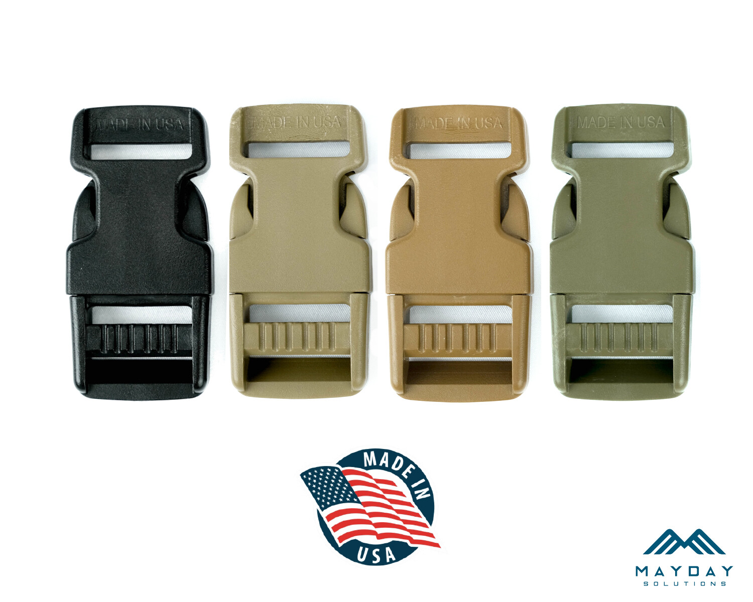 50 set pack X 5/8″ Inch Delrin Plastic Side Release Buckle – MADE IN THE USA