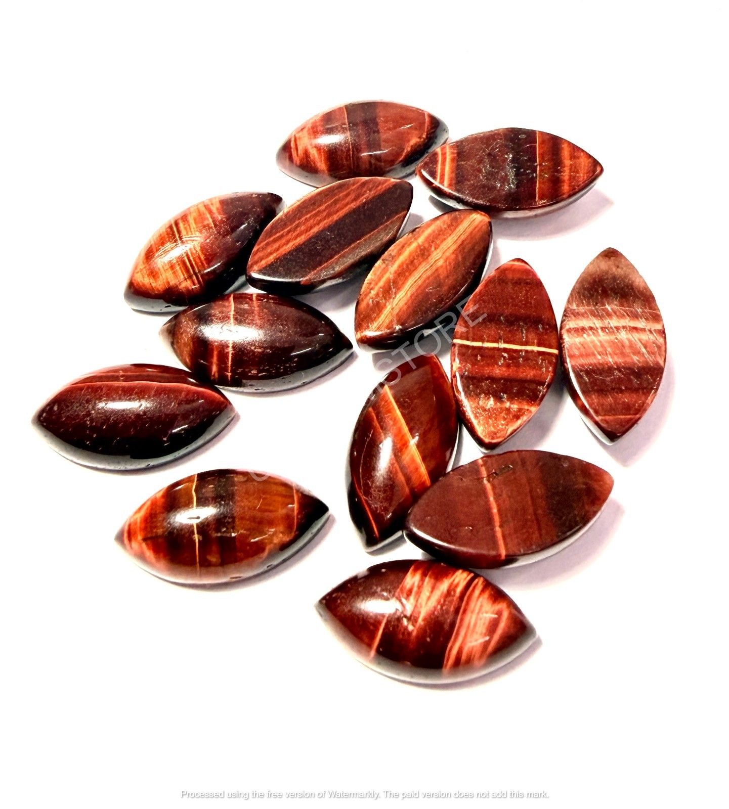 AAA+ Natural Red Tiger Eye Marquise Cabochon Loose Gemstone 5x10MM To 10x20MM