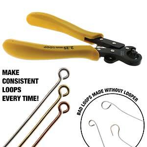 1-step looper by The Bead Smith. Makes a 2.25mm loop in 24- 18 gauge wire.