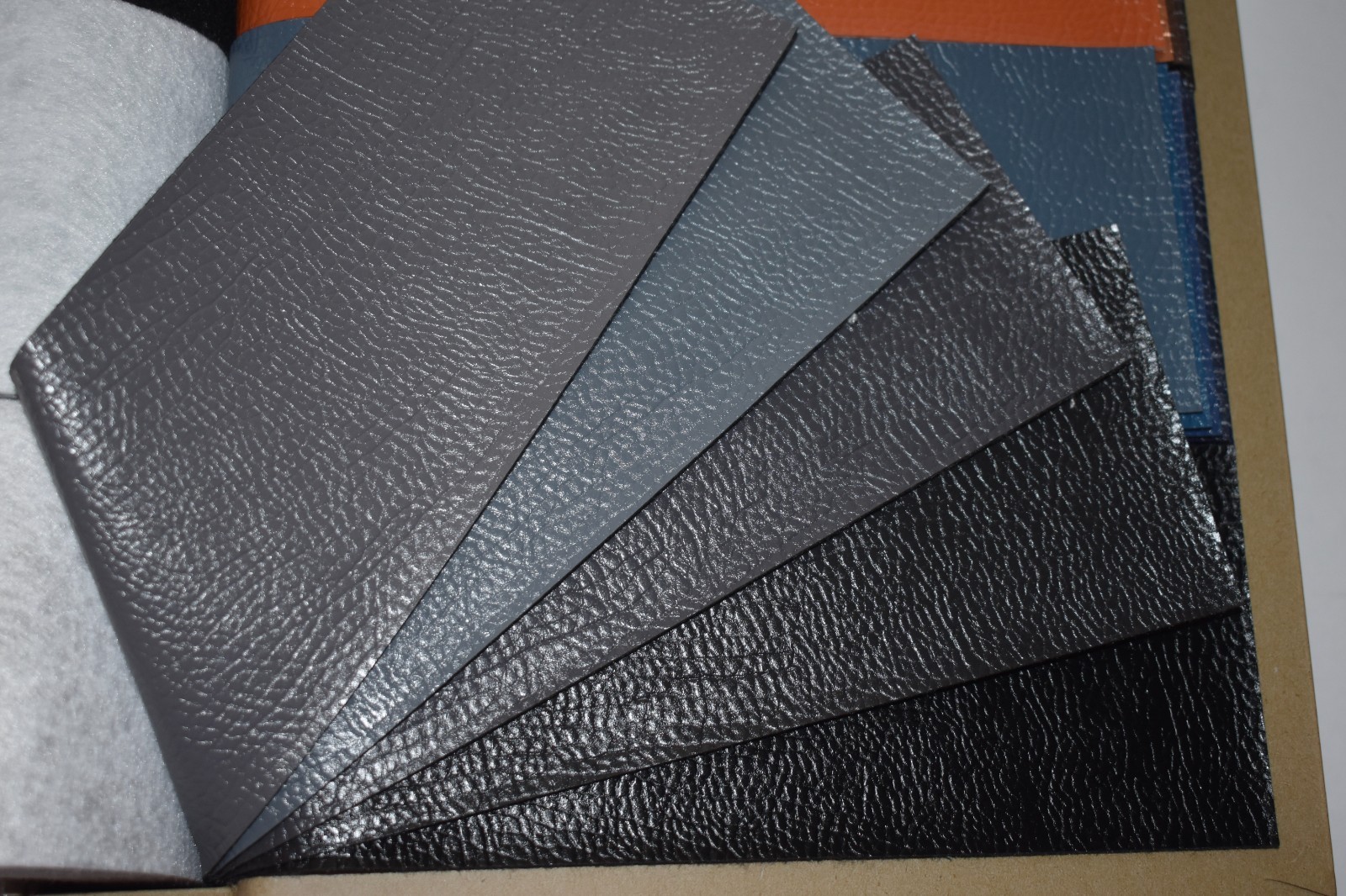 FABRIC SAMPLE BOOK Multicolor CONTEMPORARY FAUX LEATHER 80pcs LOT e-z peel back