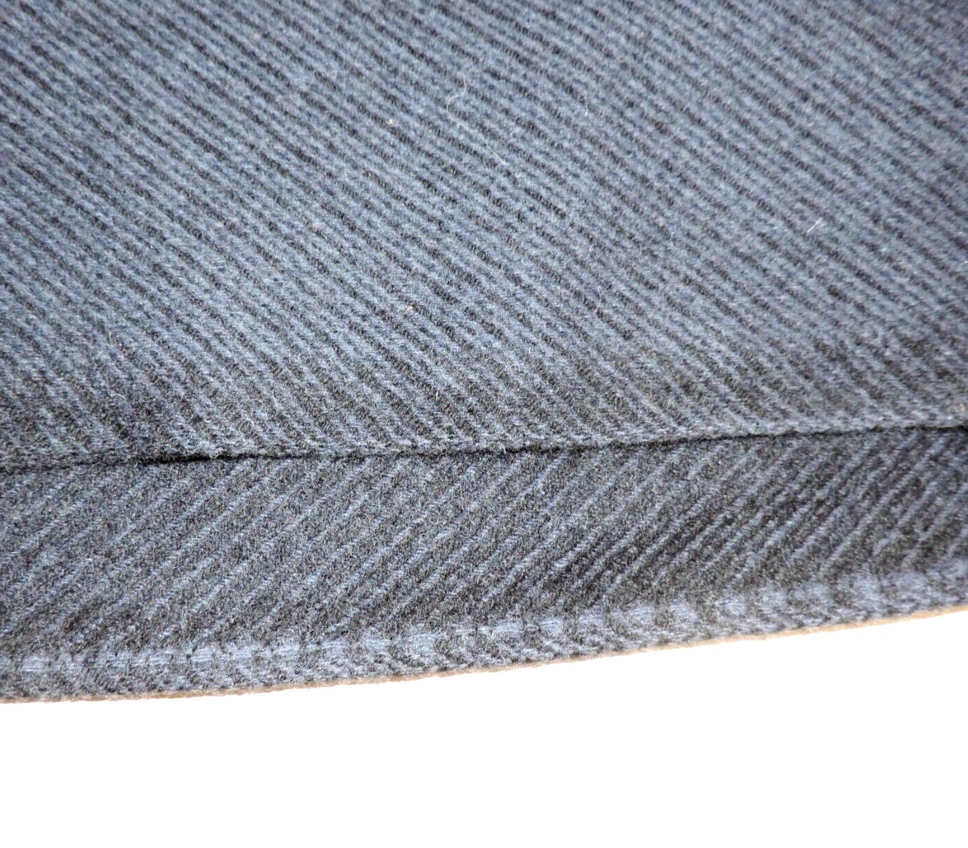 1960s Diagonal Stripe Weave Wool Navy Blue/Black W: 60″ L: 1 Yard 23″