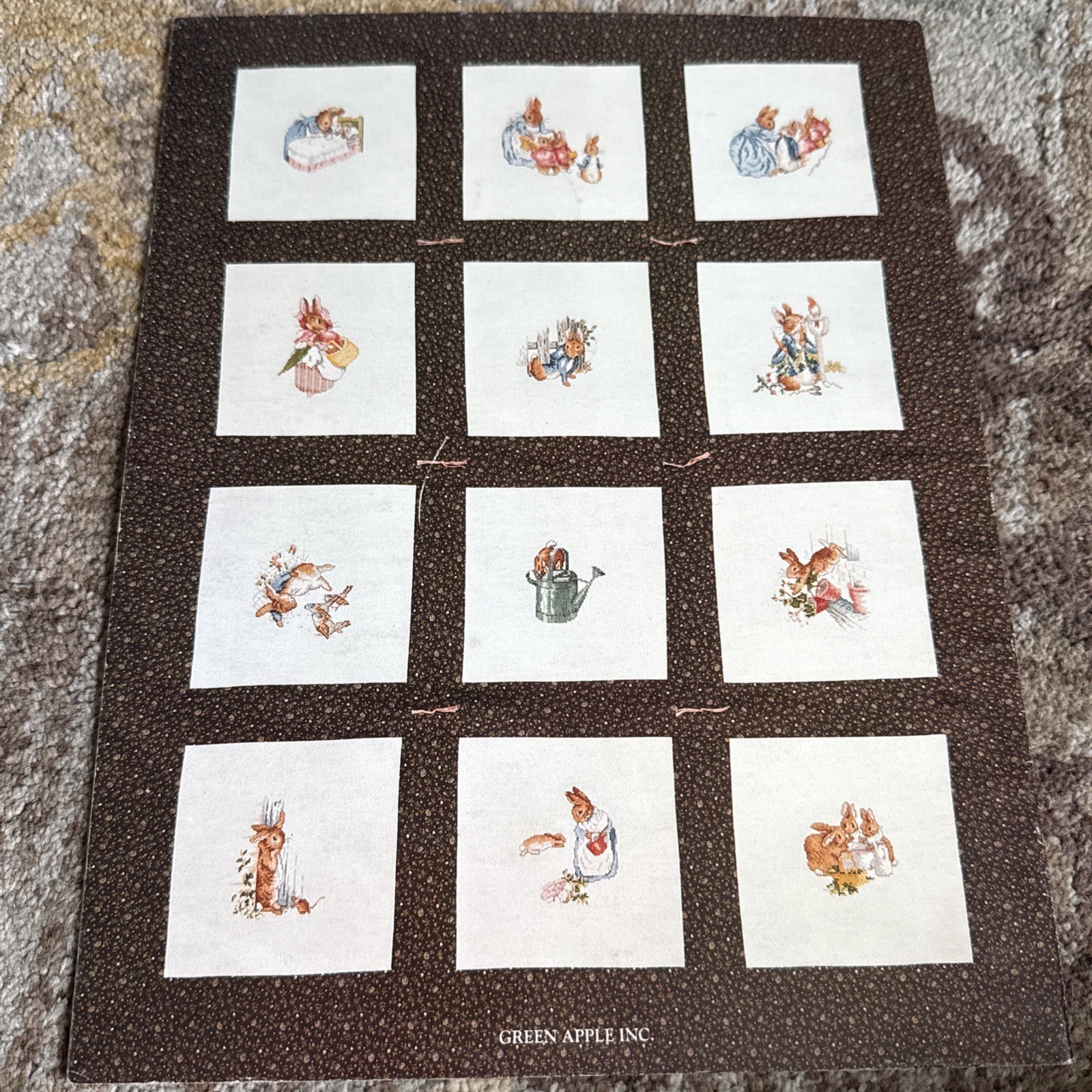 The Tale Of Peter Rabbit Beatrix Potter Cross Stitch Pattern Book Green Apple