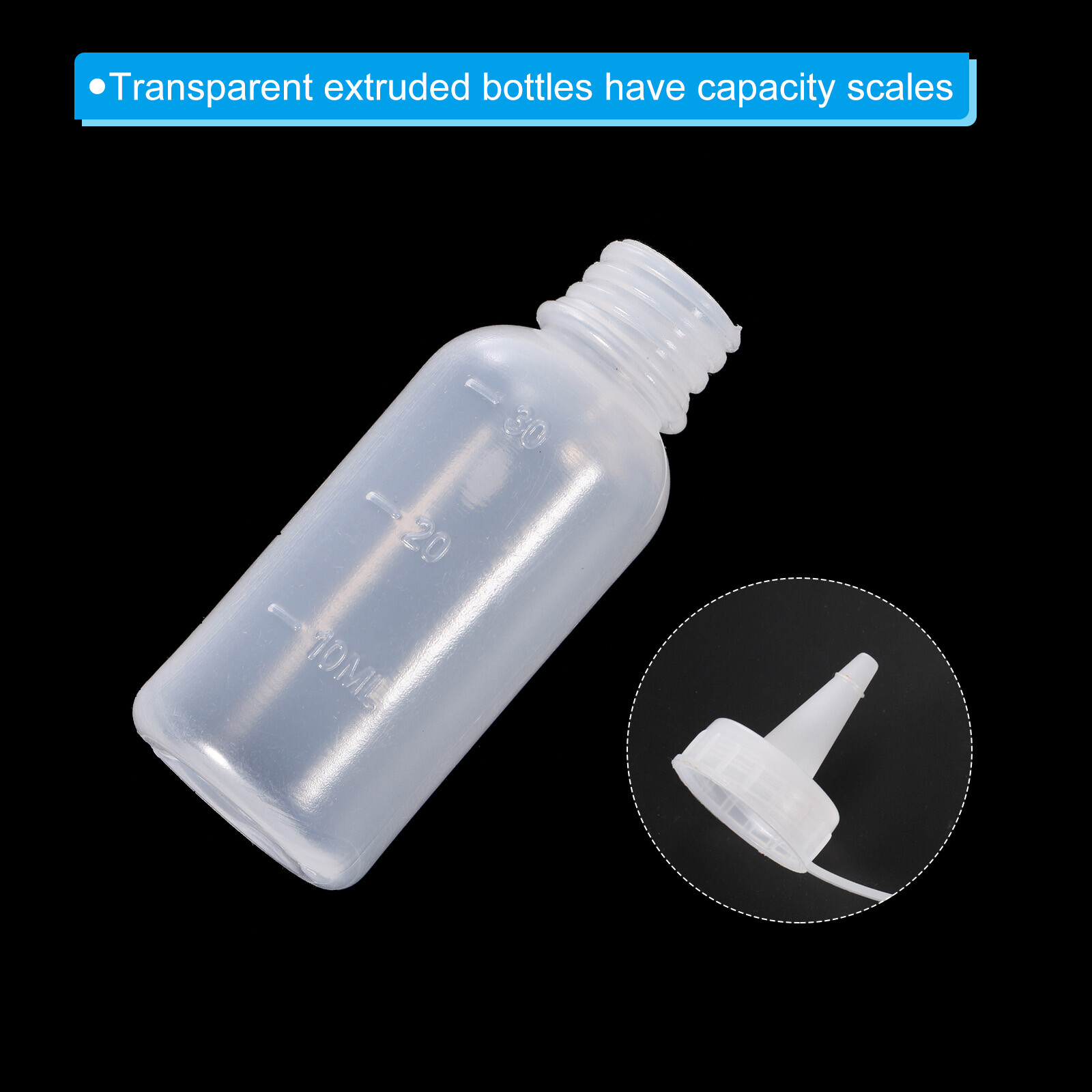 6Pc 30ml Clear Precision Applicator Bottle ,12Pcs Needle Tip, Squeeze Bottle NEW
