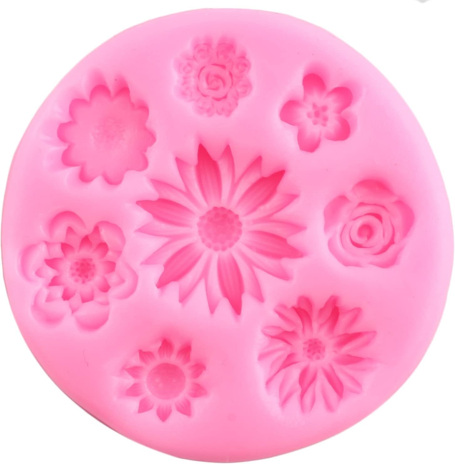 Rose Flower Silicone Molds Set of 4 – Perfect for Exquisite Cake Decorations