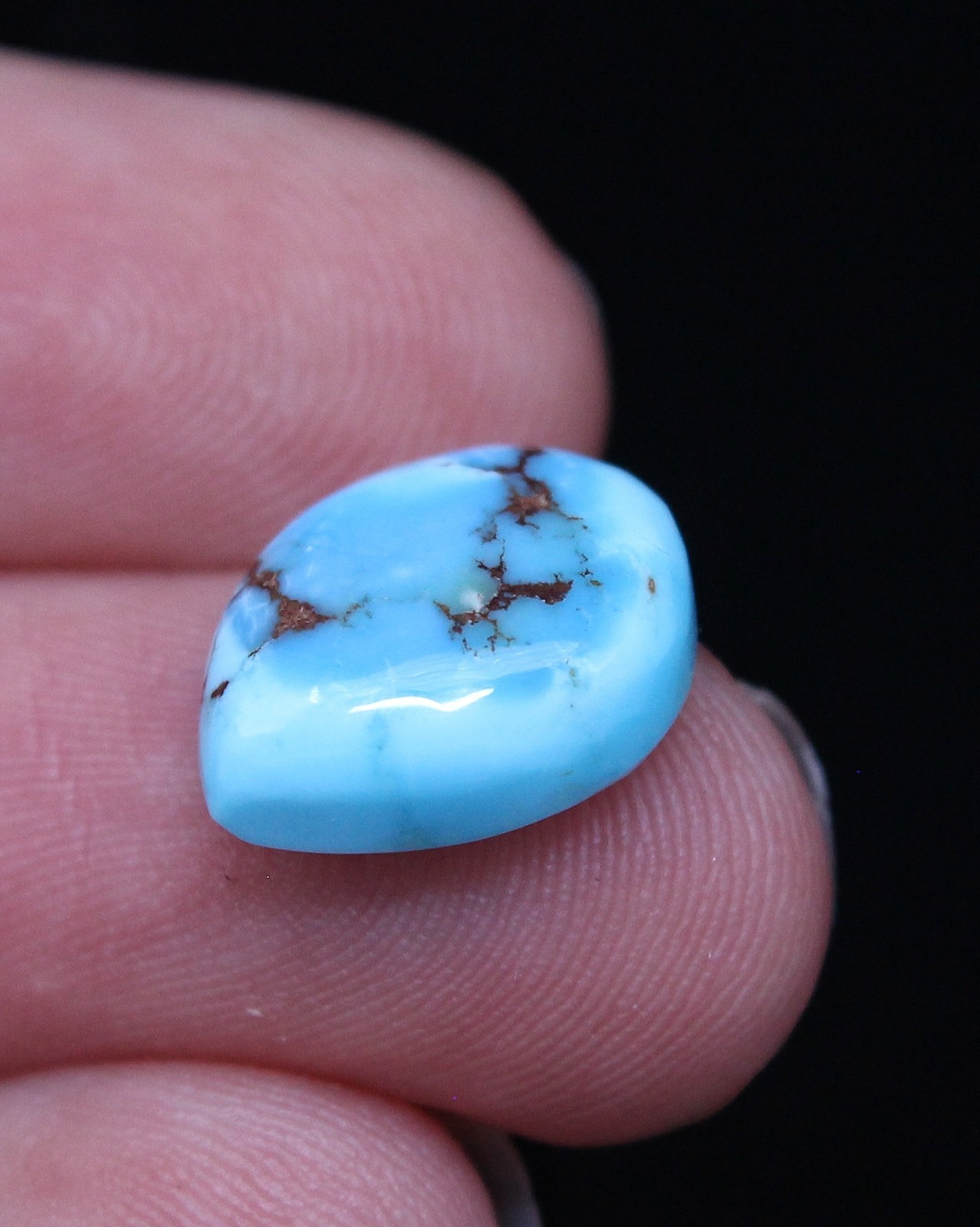 Natural Golden Hill Turquoise Cabochon Kazakhstan Untreated Blue Stone 13x9mm