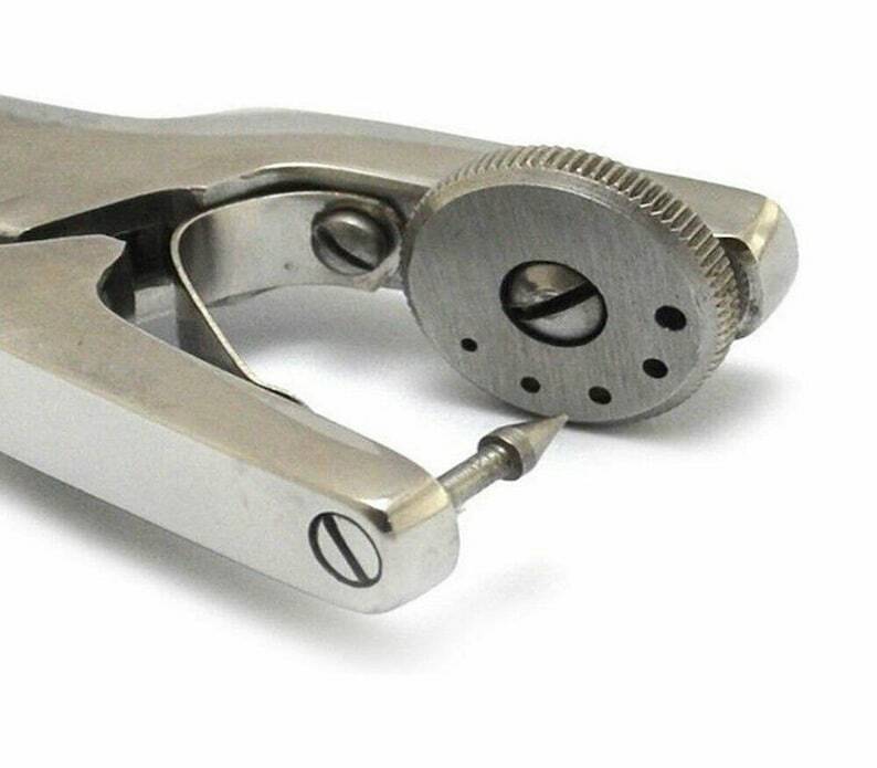 Heavy Duty Leather Hole Punch Hand Pliers Belt Holes 5 Sized Punches Tool New