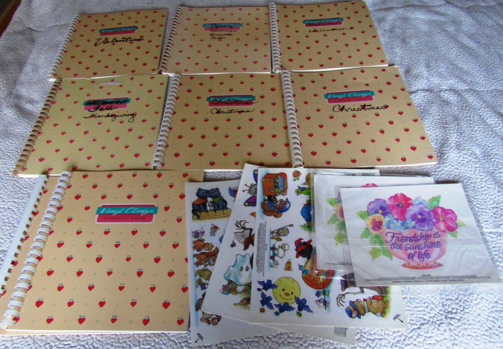 Huge Lot 75 Vinyl Cling Sheets-Valentine’s Day-Halloween-Easter-Spring-Christmas