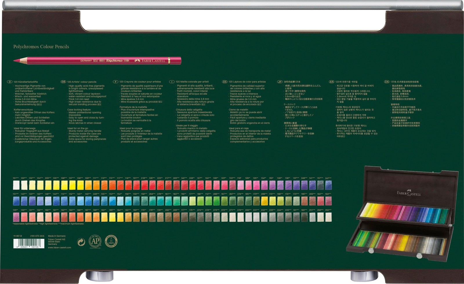 Faber-Castell Art & Graphic Multicoloured Pencil Polychromos Wood – Case of 120