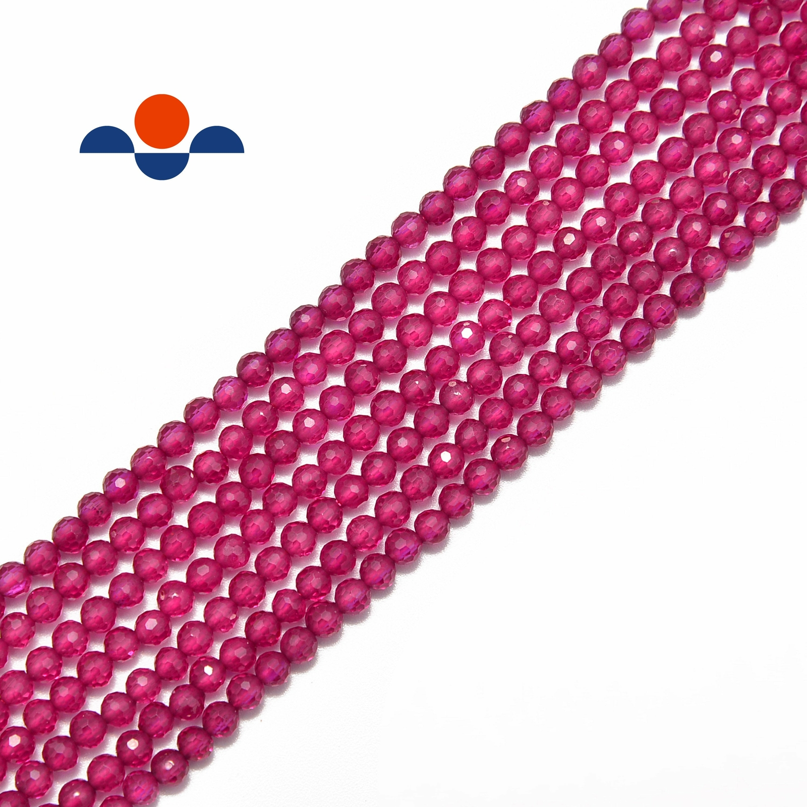 Natural Ruby Faceted Round Beads 2mm 3mm 4mm 15.5″ Strand
