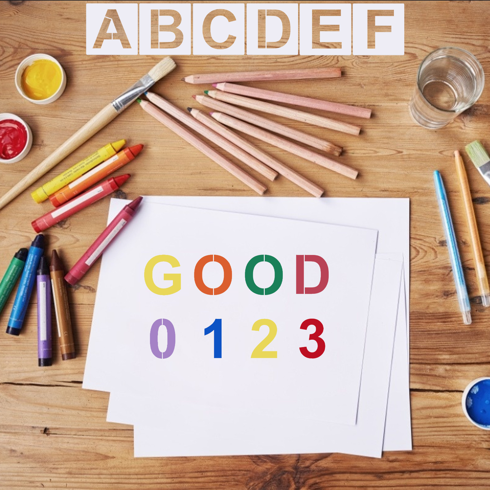 36pcs 3 Inch Letter and Number Stencils Reusable Washable Alphabet Stencils P5D8