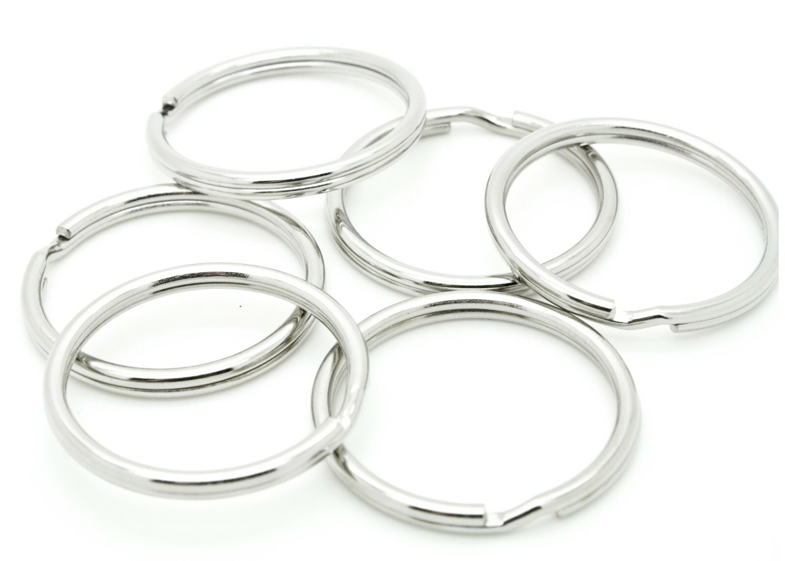 WHOLESALE 50 100 500 1000 KEY RINGS 32mm 1-1/4″ D. Split Ring Silver USA Seller