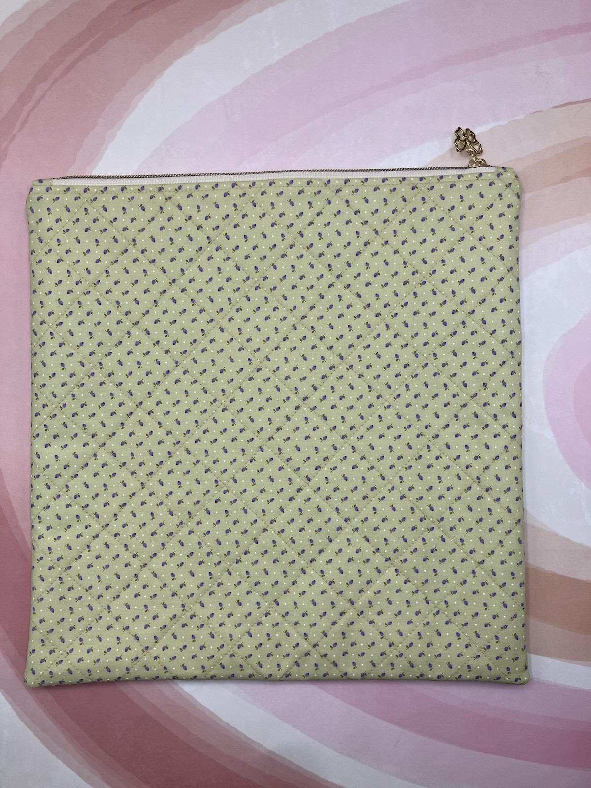 Medium 13”x13” Project Bag •Georgia• Quilted Patchwork Pouch