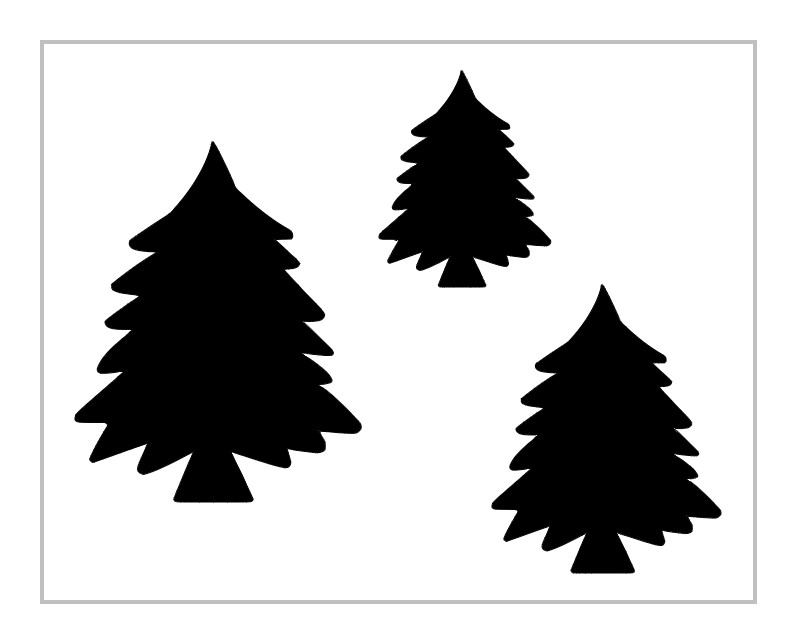Tree Stencil 3 Sizes Forest Woods Fir Christmas 8″ x 10″ Reusable Sheet S1125