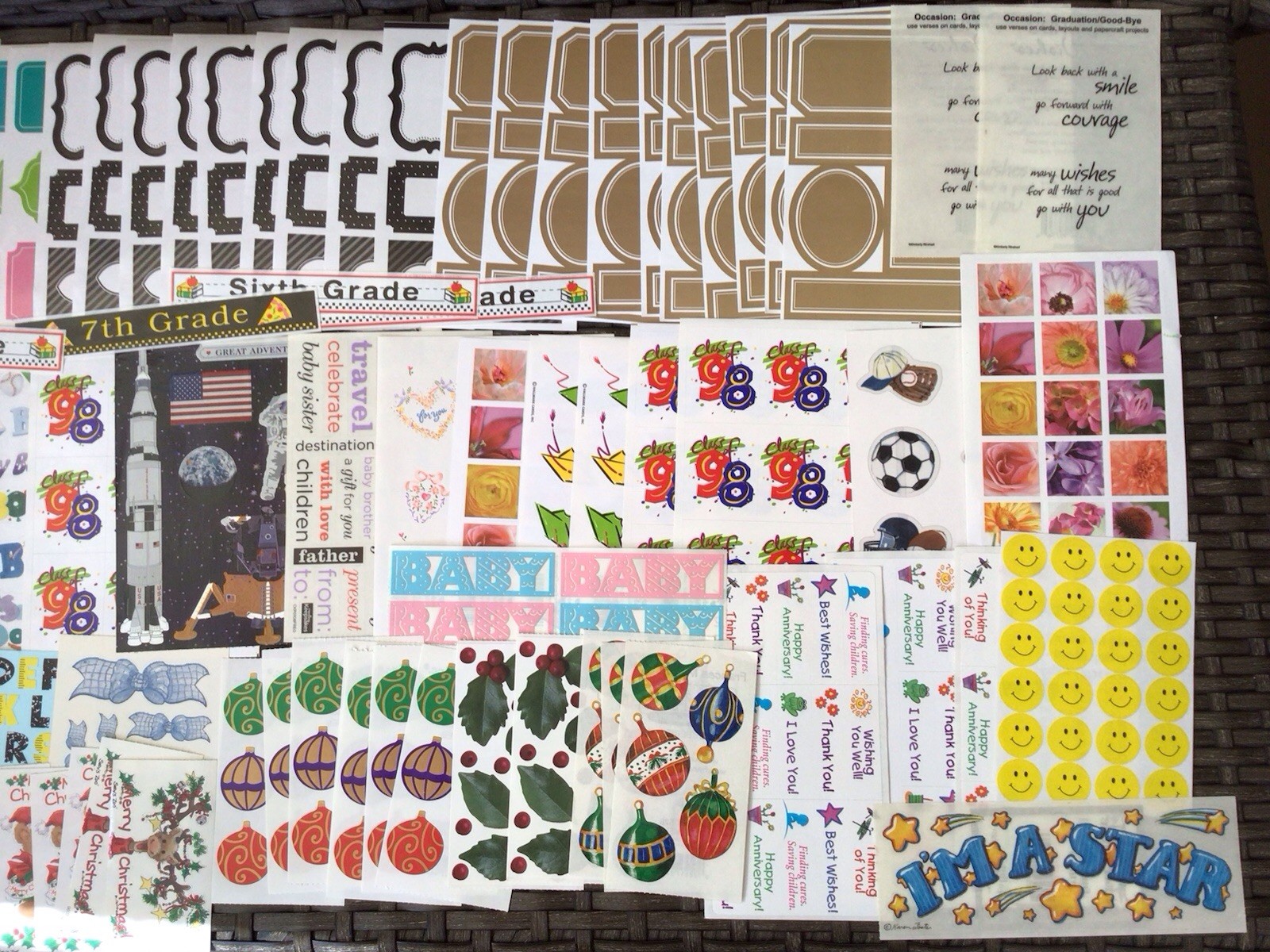 HUGE STICKER LOT~200+ Shts./Pks.~Mixed Themes & Brands~NEW