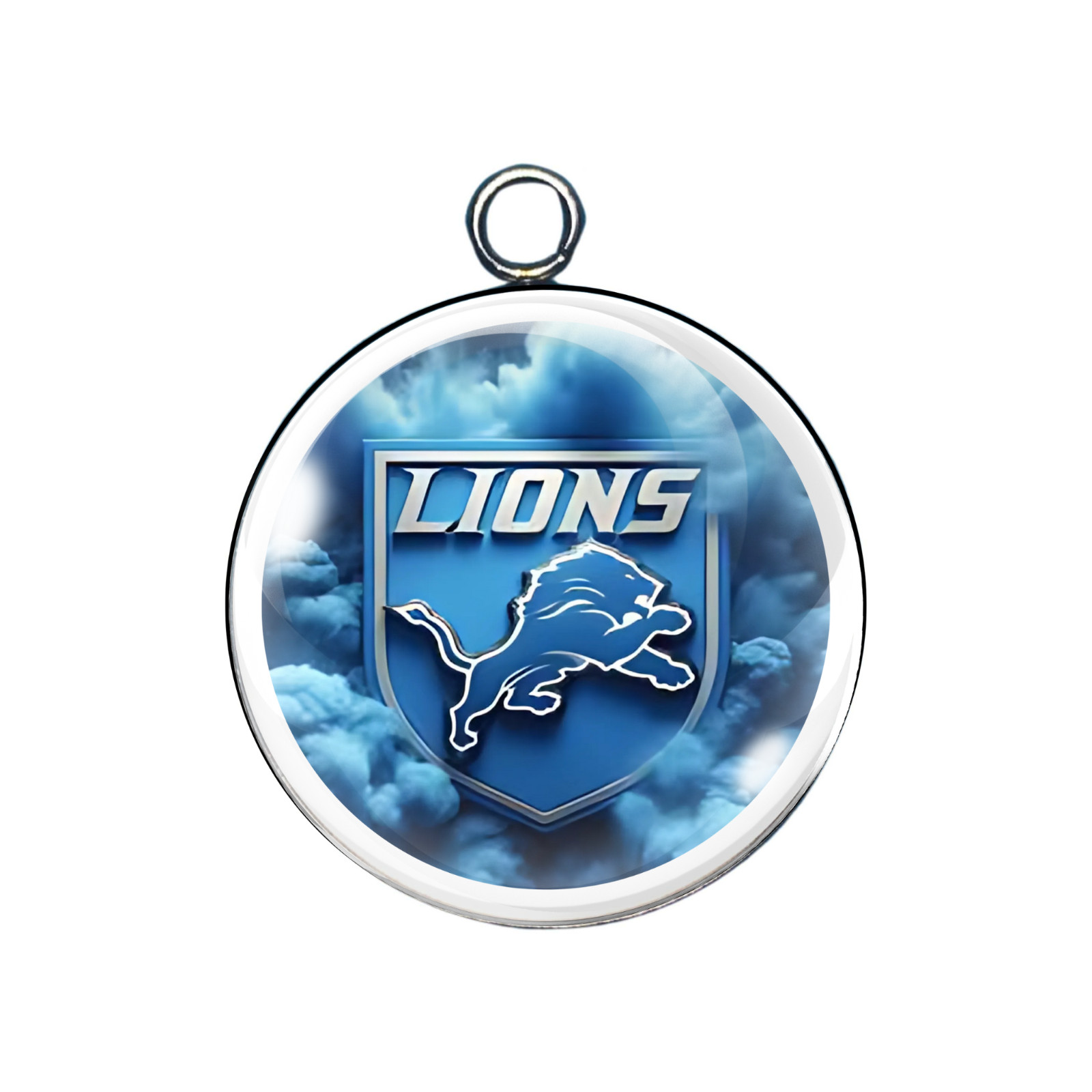 Detroit Lions Charms, Glass Cabochon Charms