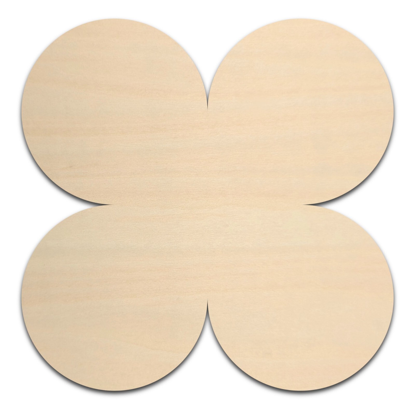 Flower 4 Petals Wood Cutout Shape Unfinished Various Size & Qty 1/8″ Craft Hobby