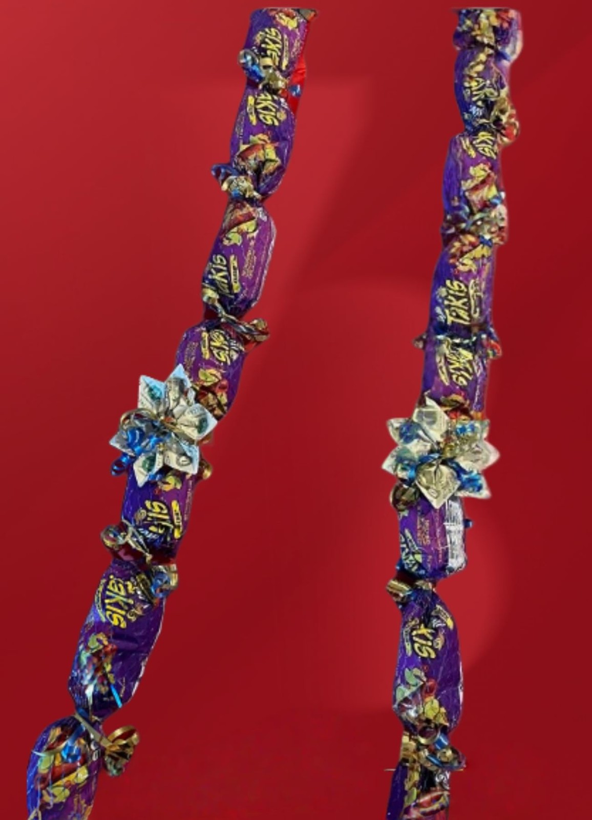Graduation Lei Netting Bags Kit 60ft Clear Candy Lei Making 6 Rolls Ribbon