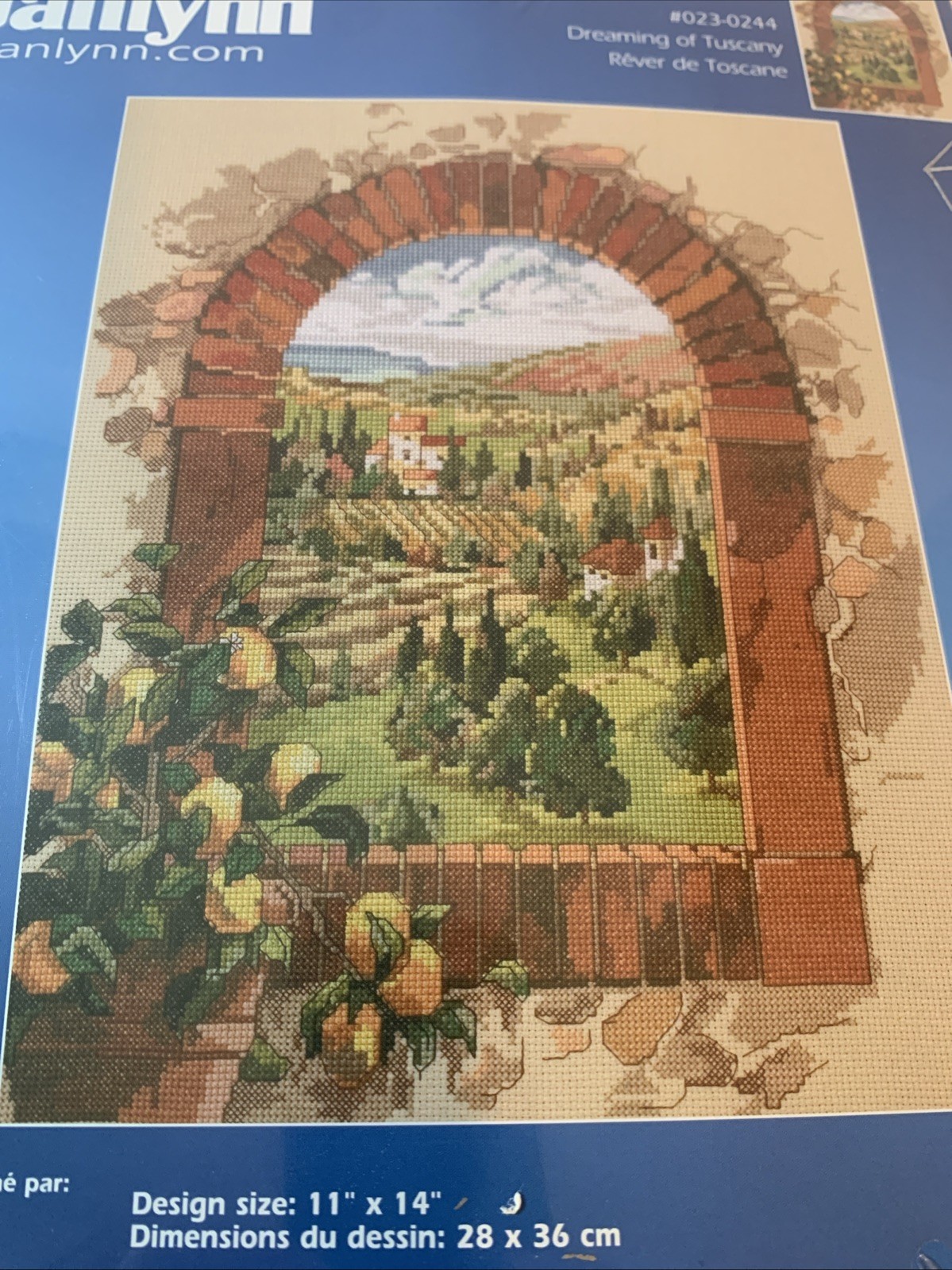 Rare Janlynn cross stitch kit new sealed #023-0244 Dreaming of Tuscany