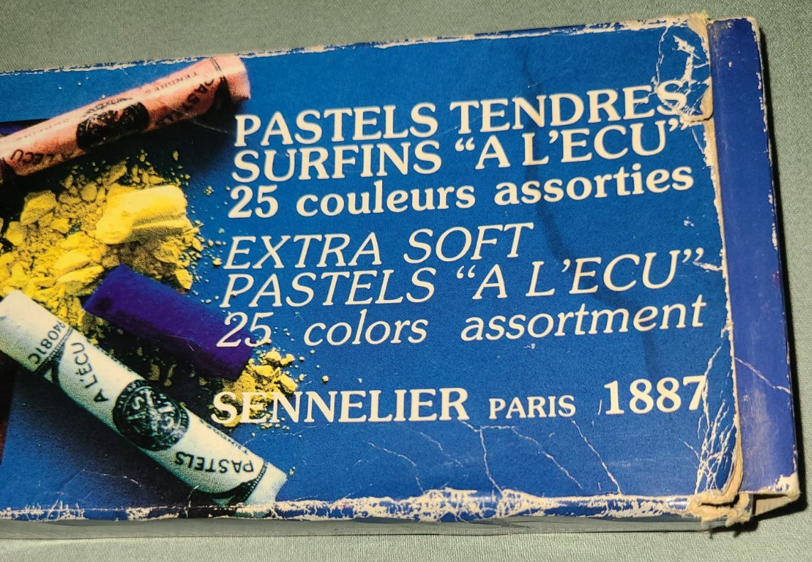 Vtg Sennelier Pastels Tendres Surfins “A L’Ecu” extra soft 25 asst colors 132171