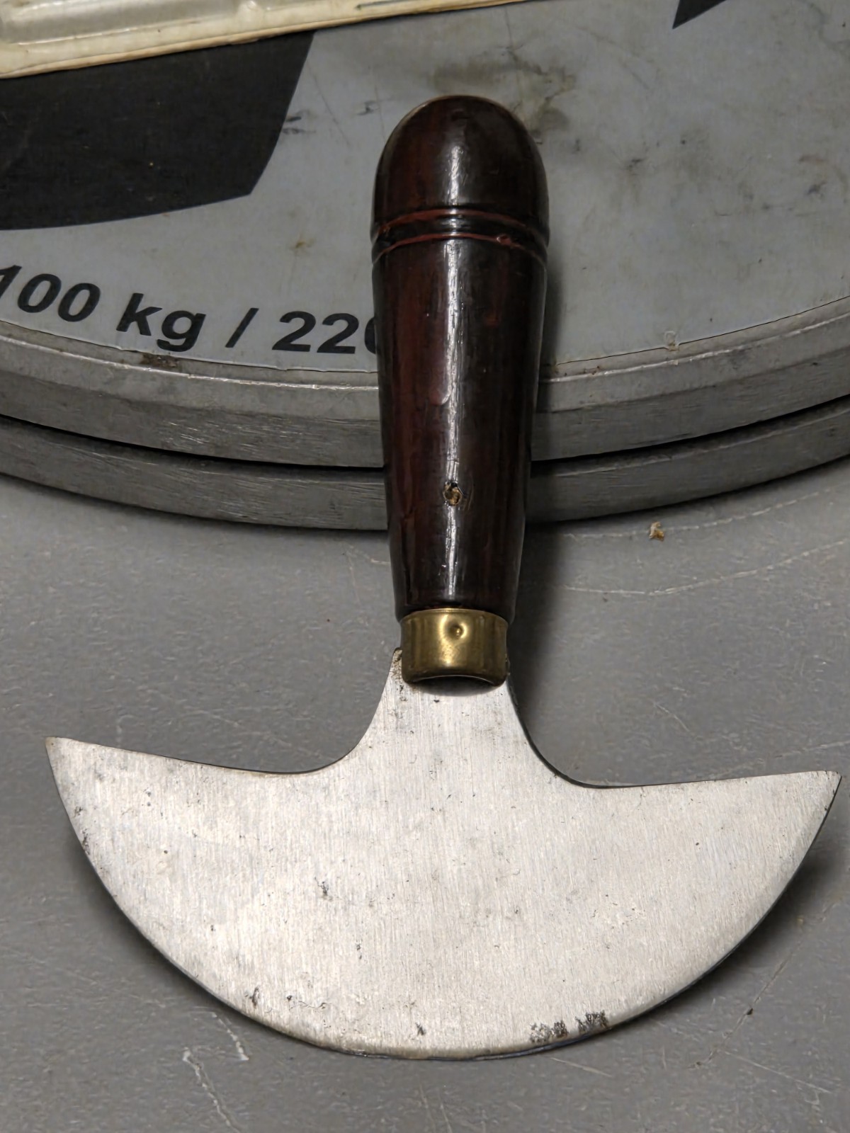 Antique Leather Hand Working Tool Signed C S Osborne Cutting Rosewood