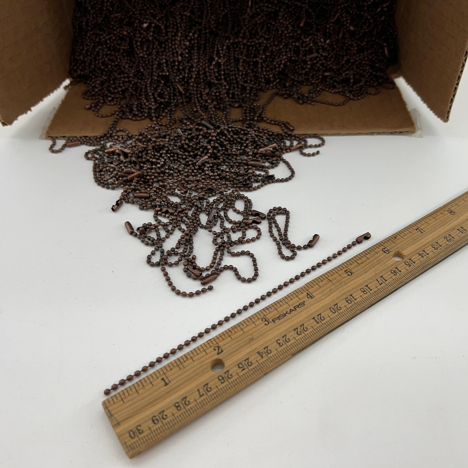 Ball Chain 2MM / 0.08″ COPPER BALL 6″ / 15.2 CM Length BULK QUANTITY 1,900