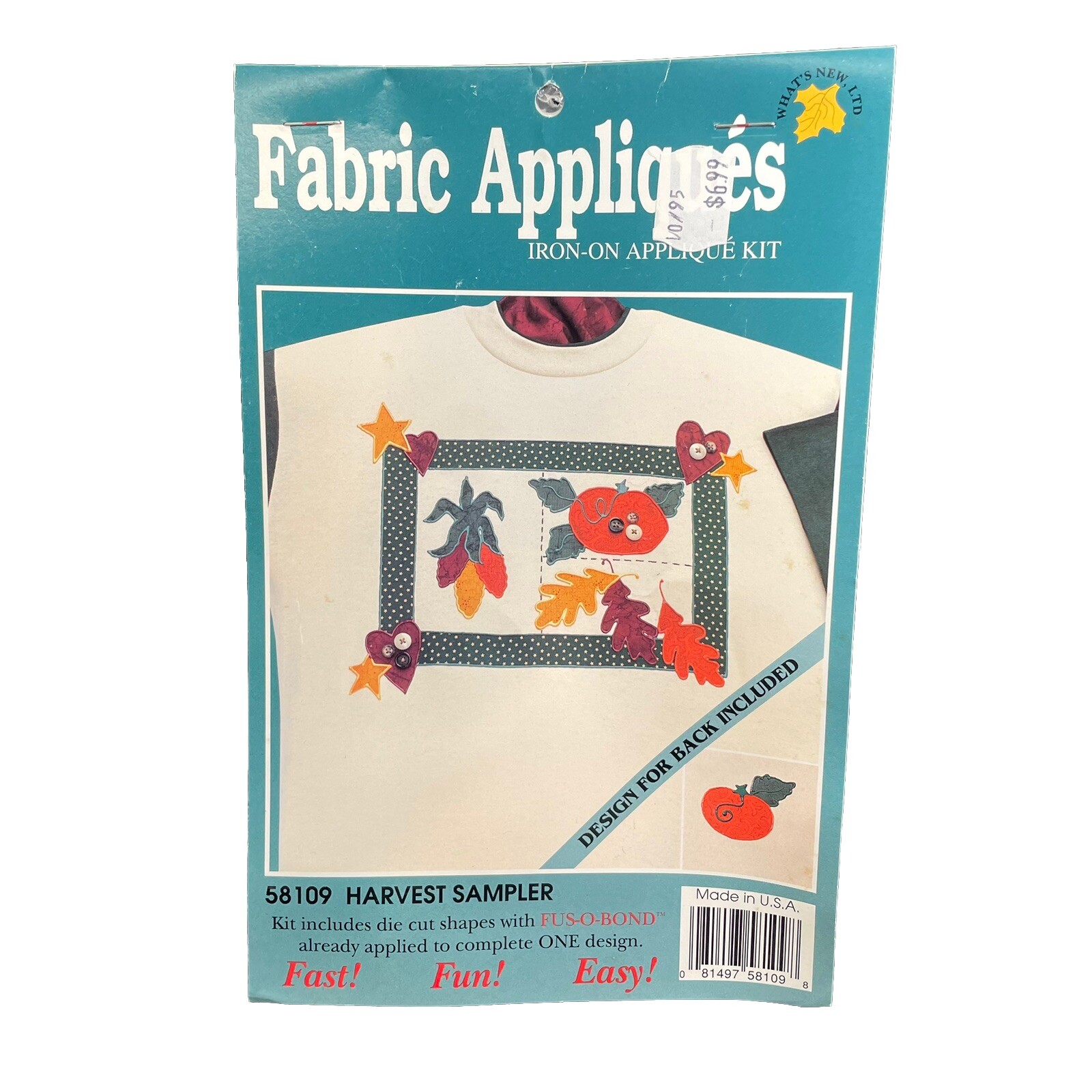 What’s New LTD Fabric Appliques Iron-On Applique Kit 58109 Harvest Sampler