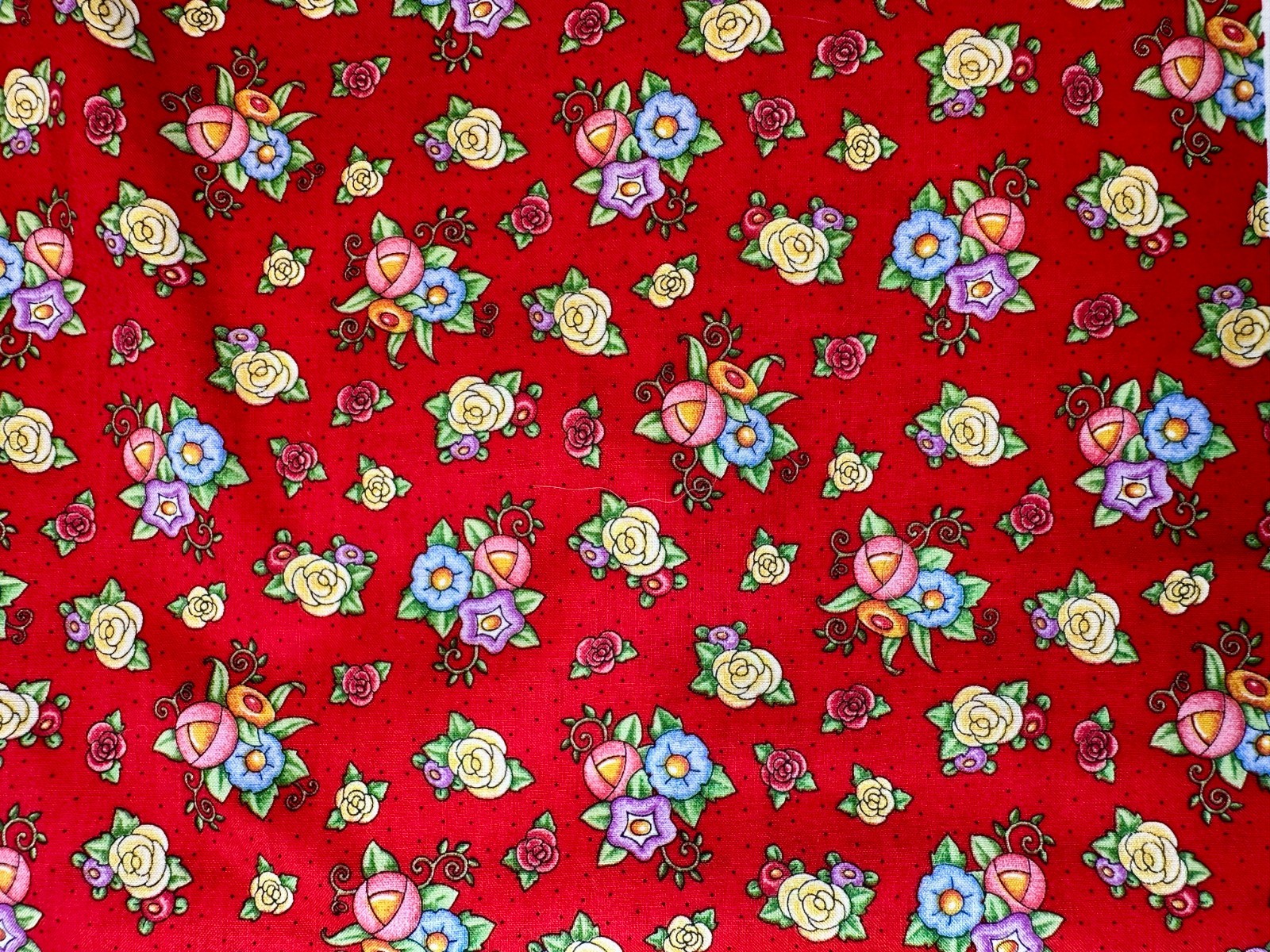 Vtg Lot 14 Yds Mary Engelbreit VIP Cranston Quilting Treasures Fabric~Cherries