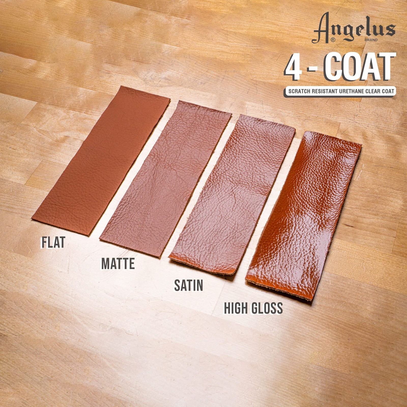Angelus Flat 4 Coat 4 Fl Oz Clear Leather Sealer Scratch Resistant Durable Fi…