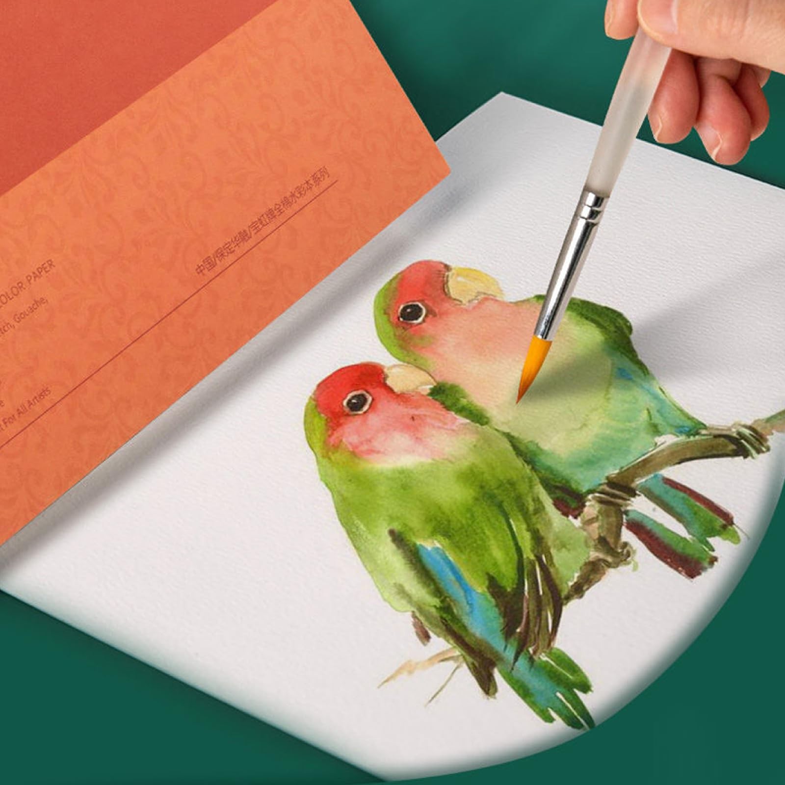 MEEDEN 10X7 Cotton Watercolor Paper Block, Textured Surface Watercolor Paper,
