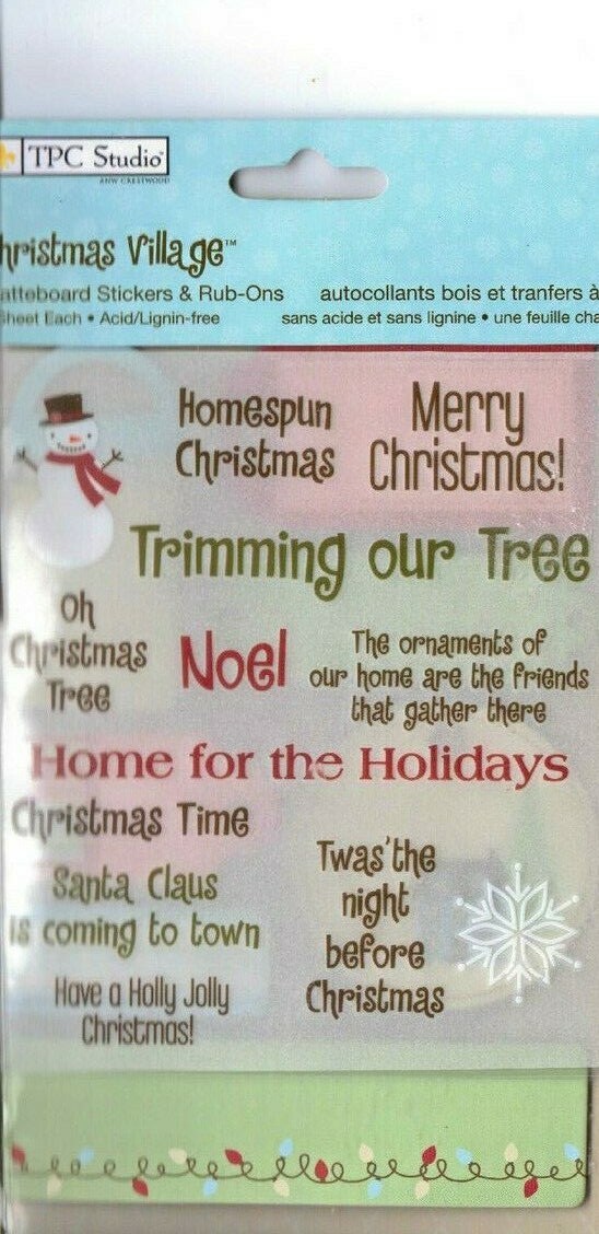 TPC Studio CHRISTMAS themed embellishments~CHRISTMAS VILLAGE~BNIP~So Adorable!