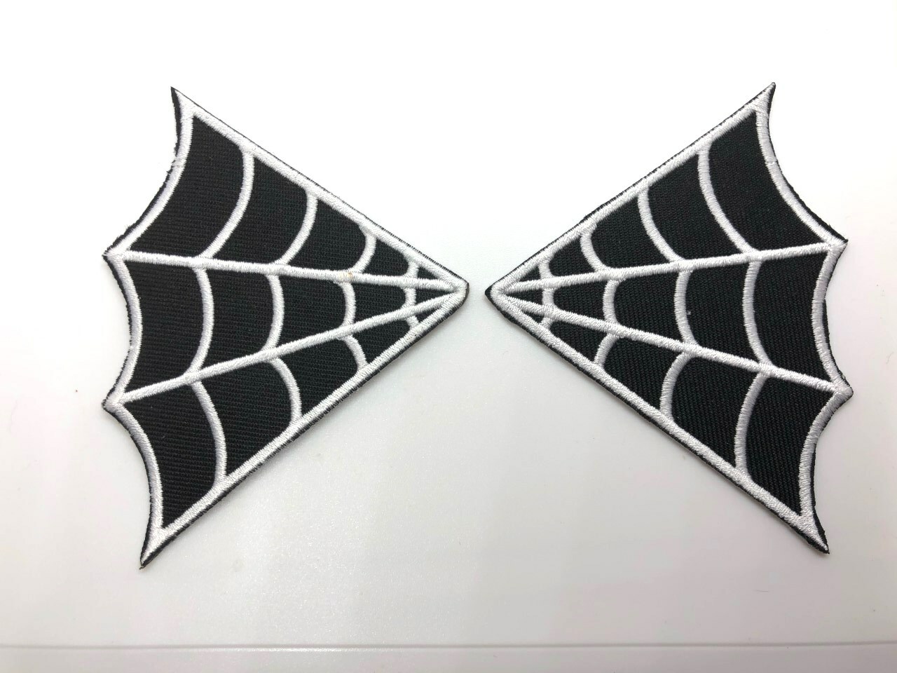 Pair – Spiderweb Collar Iron-On/Sew-On Embroidered Patch