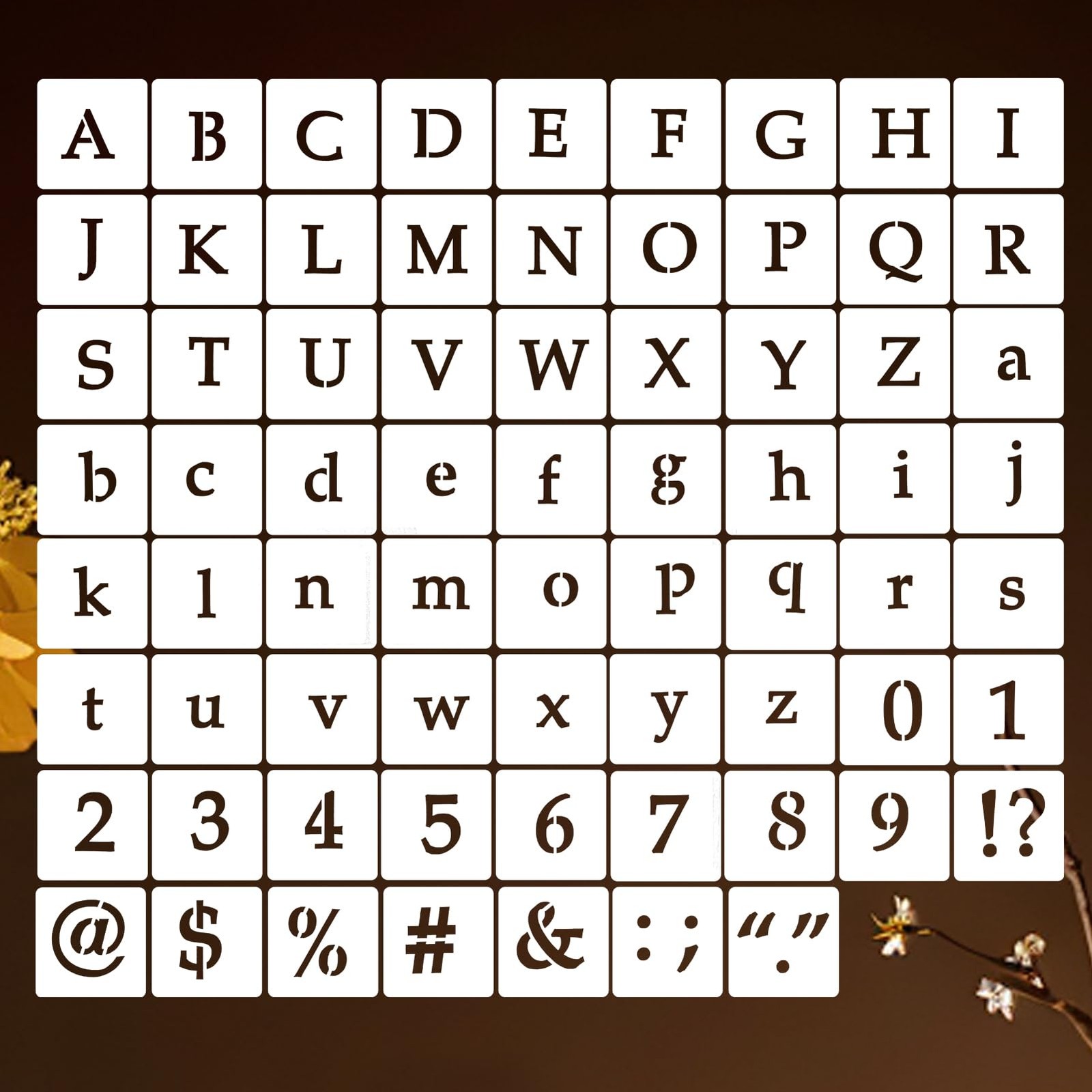 1 Inch Letter and Number Stencils – 70 PCS Reusable Alphabet Templates for Pa…
