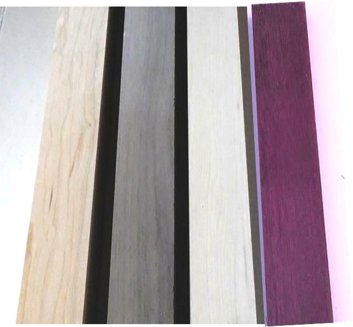 4 ea Purpleheart Walnut Maple CHERRY 3/4″ x 2″x 16″ DIY Cutting Boards Wood Kit