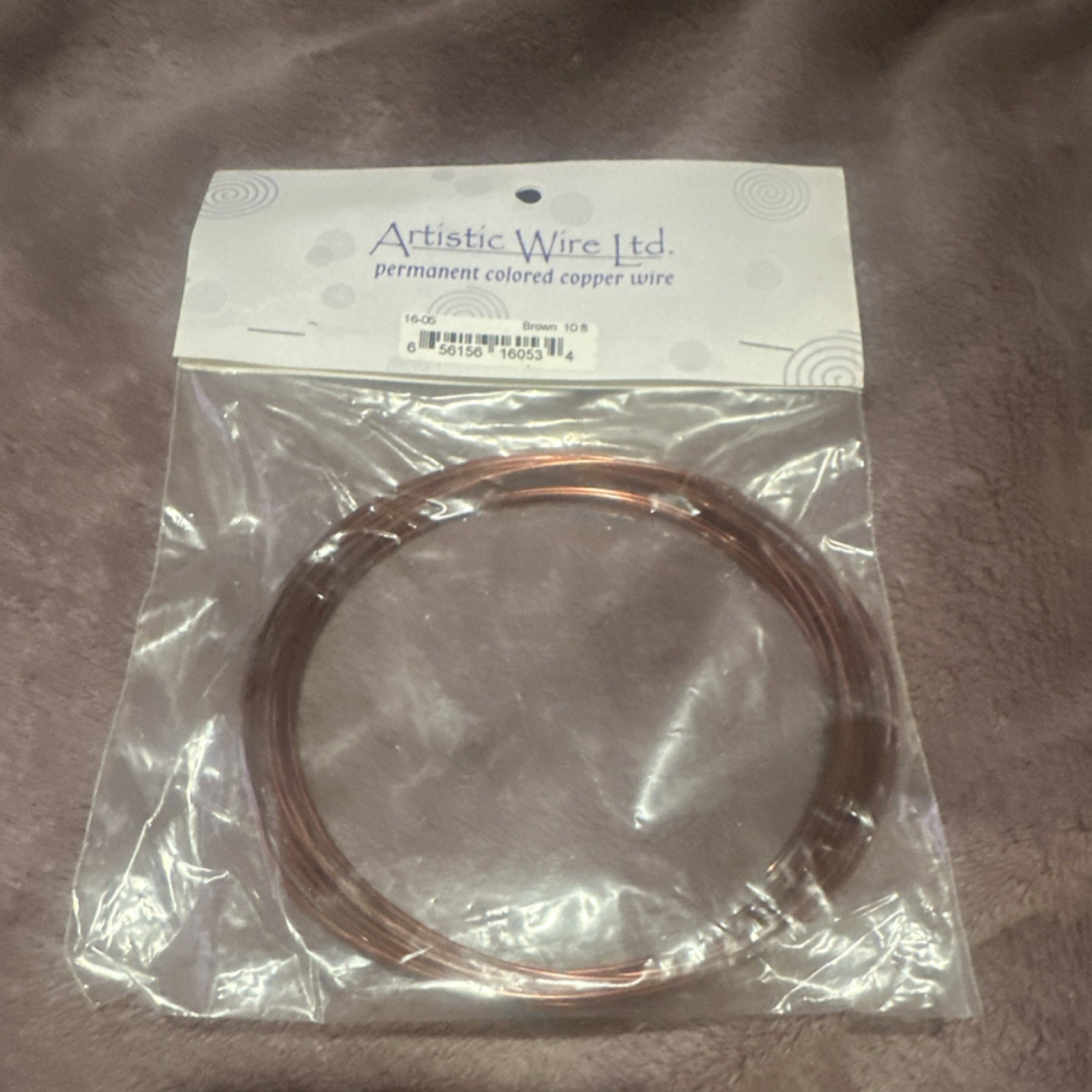 Artistic Wire Ltd. 16-05 Copper Beading Wire Tiger Tail Brown 10 ft