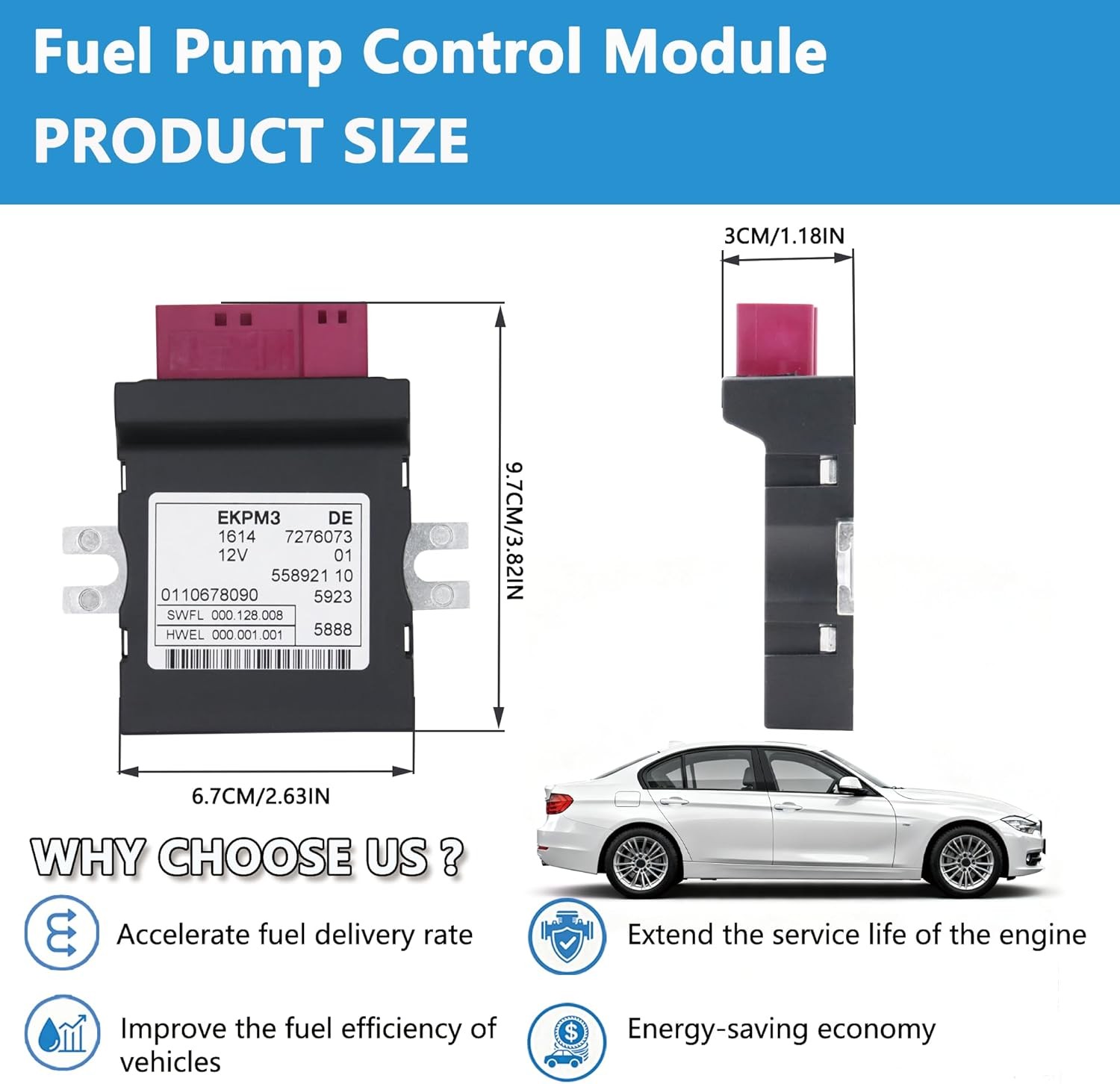 16147276073 Fuel Pump Control Module Unit Oil Control Computer Module fit for BM