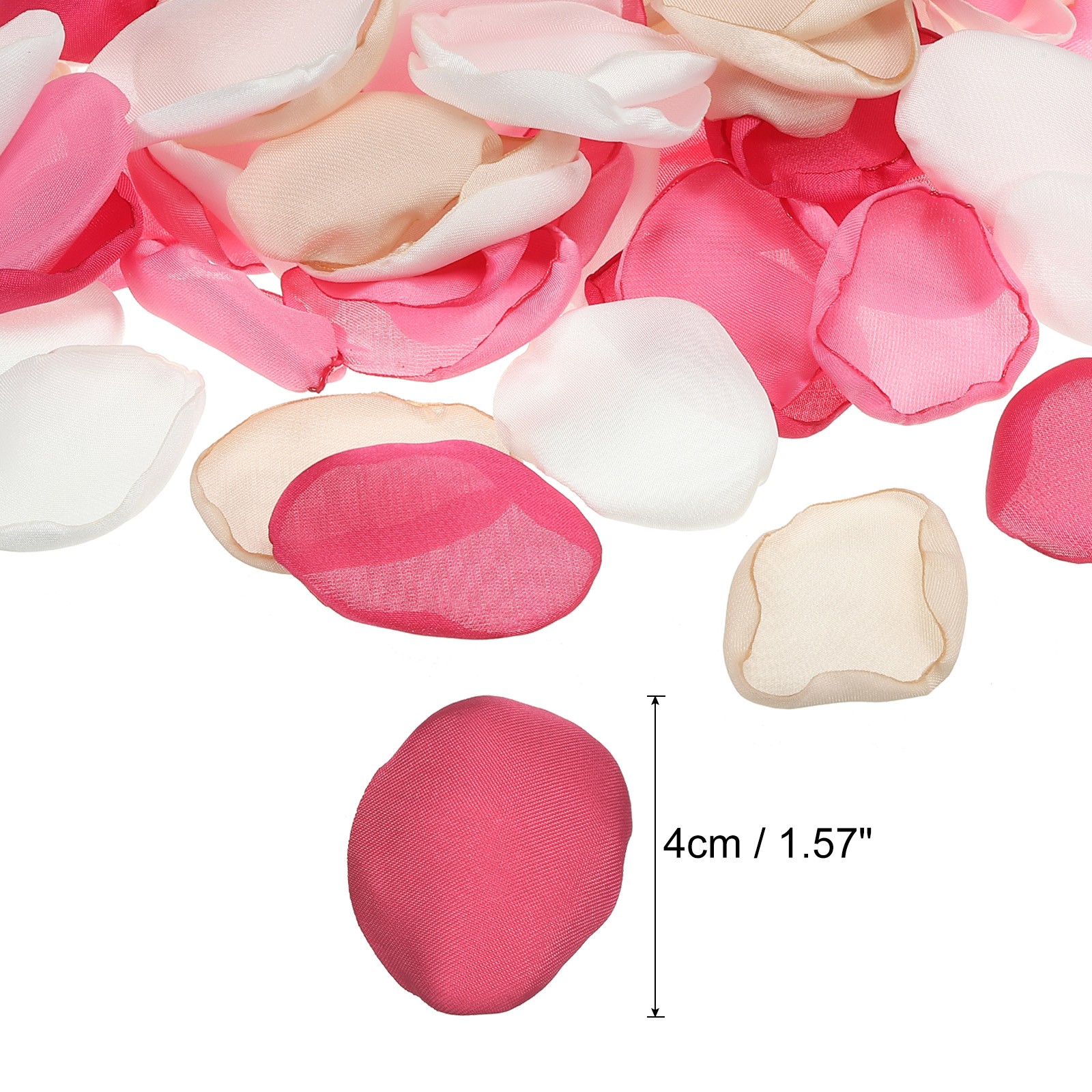 Silk Rose Petals, 100 Pcs Artificial Flower Petals, Mixed Rose Red