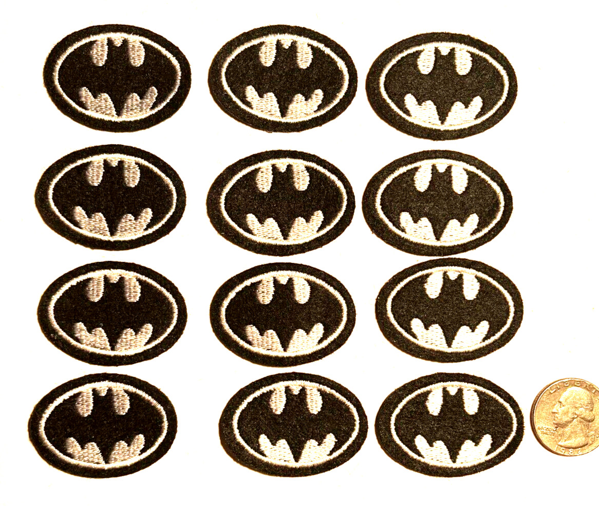 Batman patches batman patch iron or sew on batman 1.75″ wide iron on 12 patches