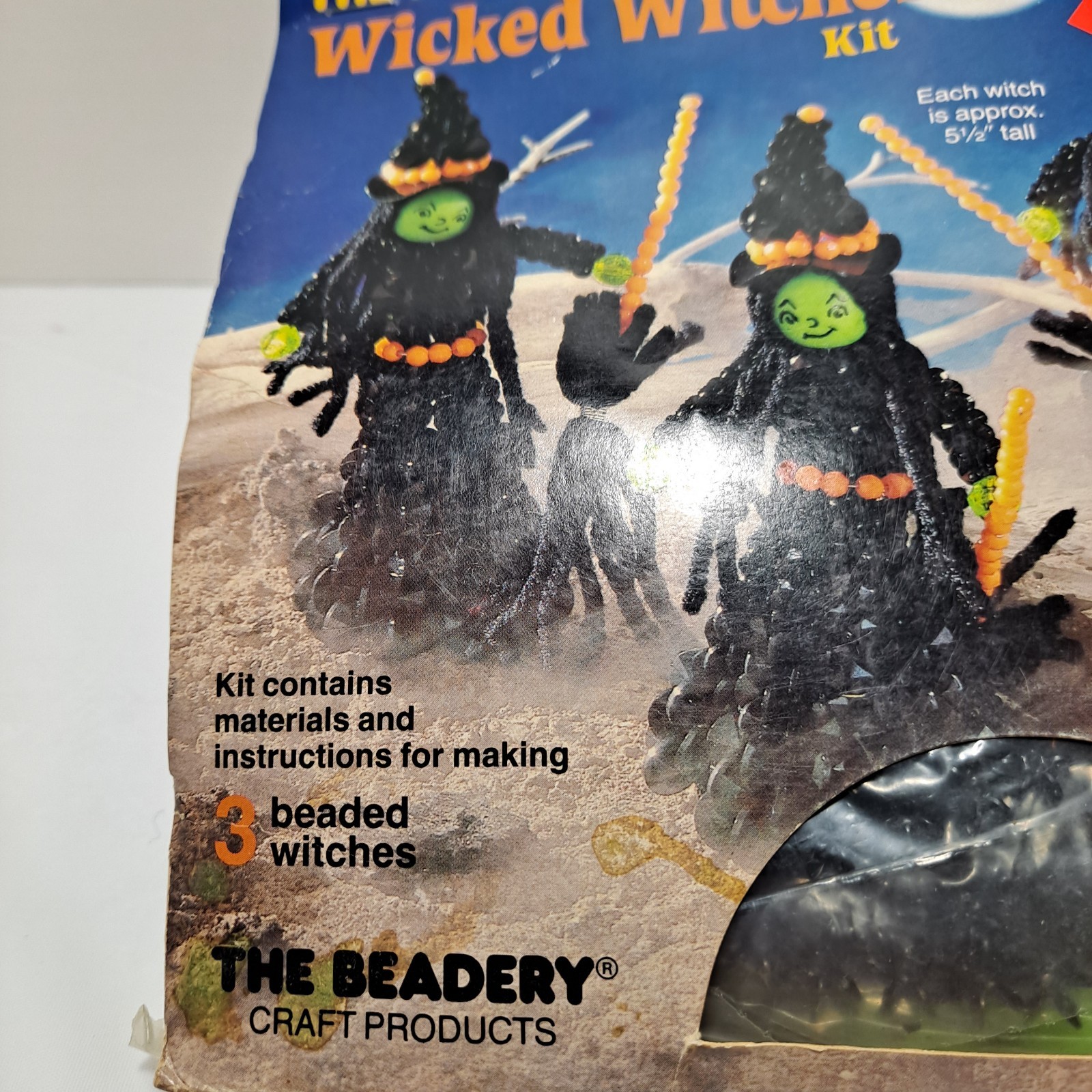 The Beadery Wicked Witches Kit USA #4792 Halloween Ornament 3 Figures 1988