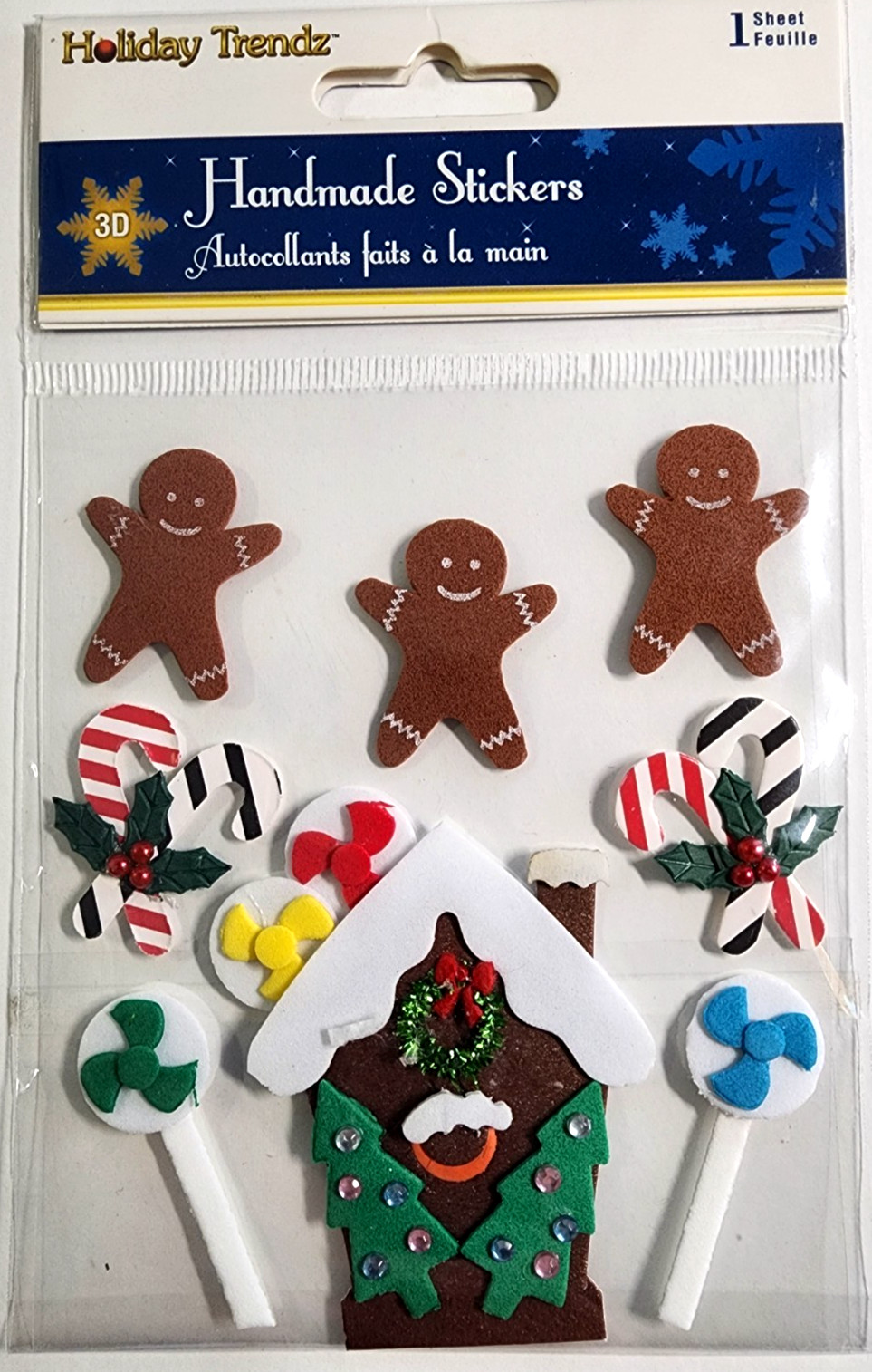 Forever In Time Christmas Gingerbread House & Cookies Foam 3D Stickers SX820A