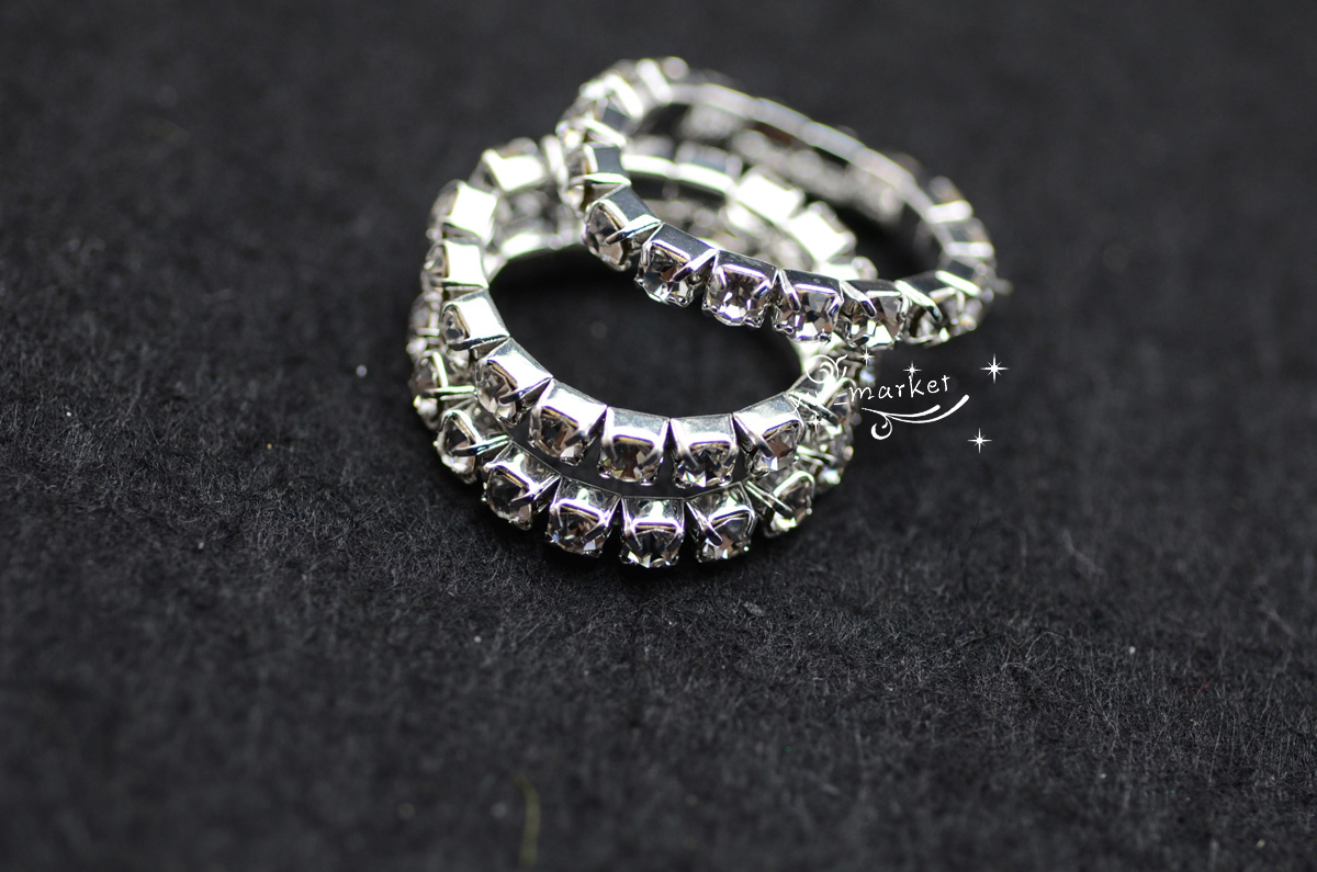 36 pcs ss12 Braid Bling Crystal Braiding Bands For Horses