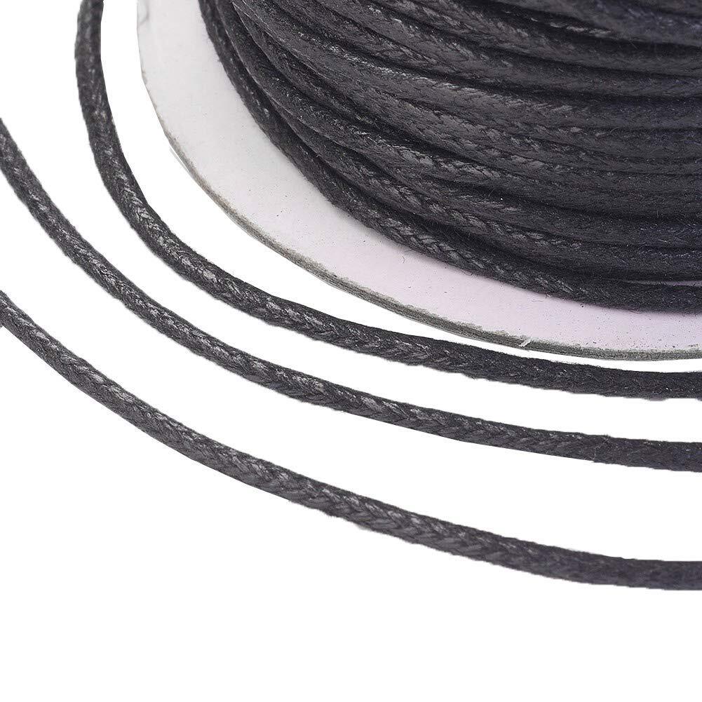 100 Yards 1.5mm Waxed Cotton Cord Macrame Bracelet Necklace Beading Thread