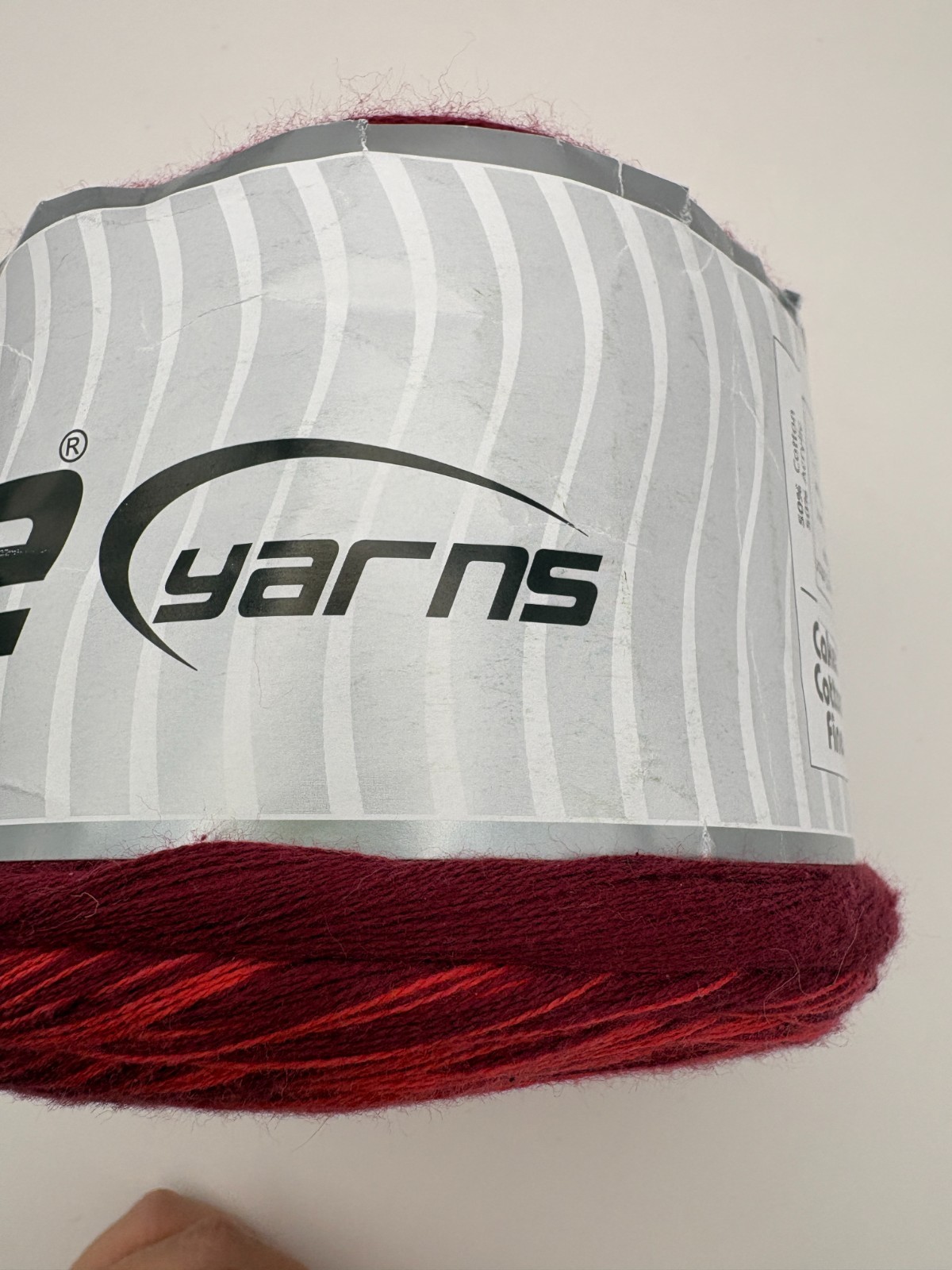 Ice Yarns Cakes Cotton Fine Sport Acrylic 250g 1000m Gradient White Pink Red