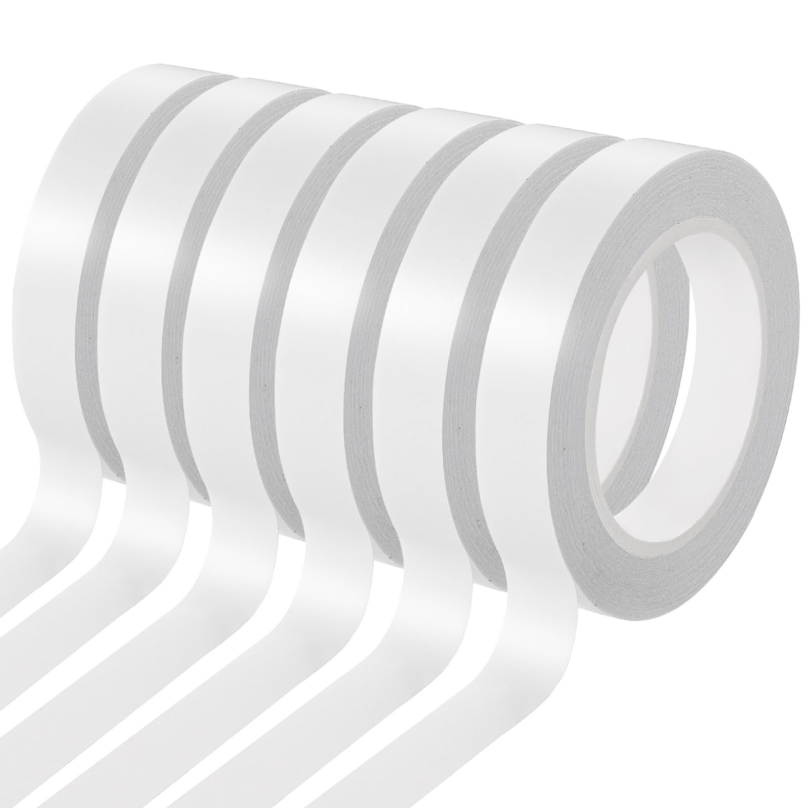 YLJOXR 6 Rolls Double Sided Tape for Crafts, 0.4 inches x 26.25 feet, White