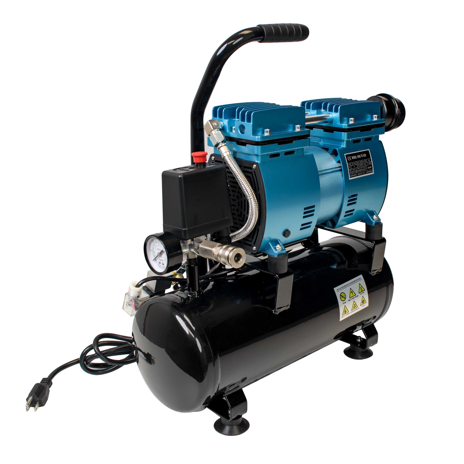 Master Airbrush Super Powerful 1HP Air Compressor, 9 Ltr Storage Tank 85L/M Hose