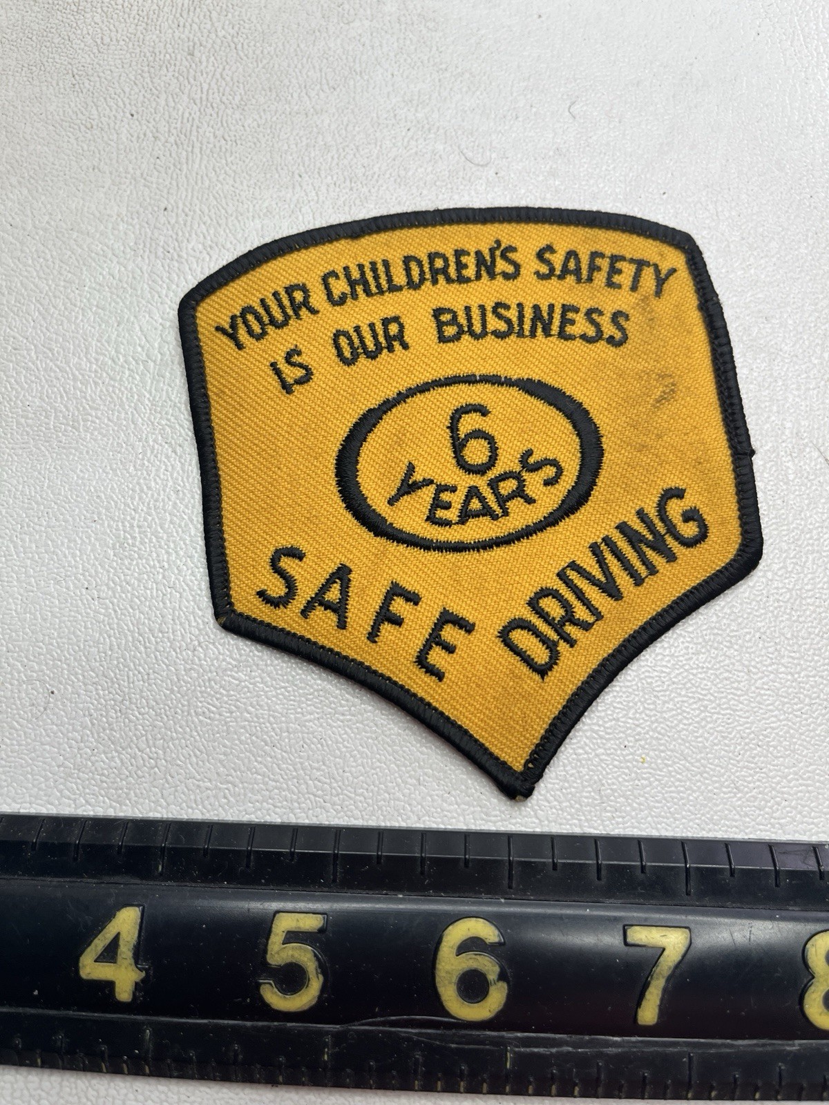 Vintage As-Is-Dirty 6 YEARS SAFE DRIVING (Bus) Patch T208