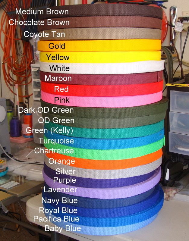 1 Inch, Webbing, “OUT OF BUSINESS FINAL SALE” By The Yard, 21 Color Choice USA