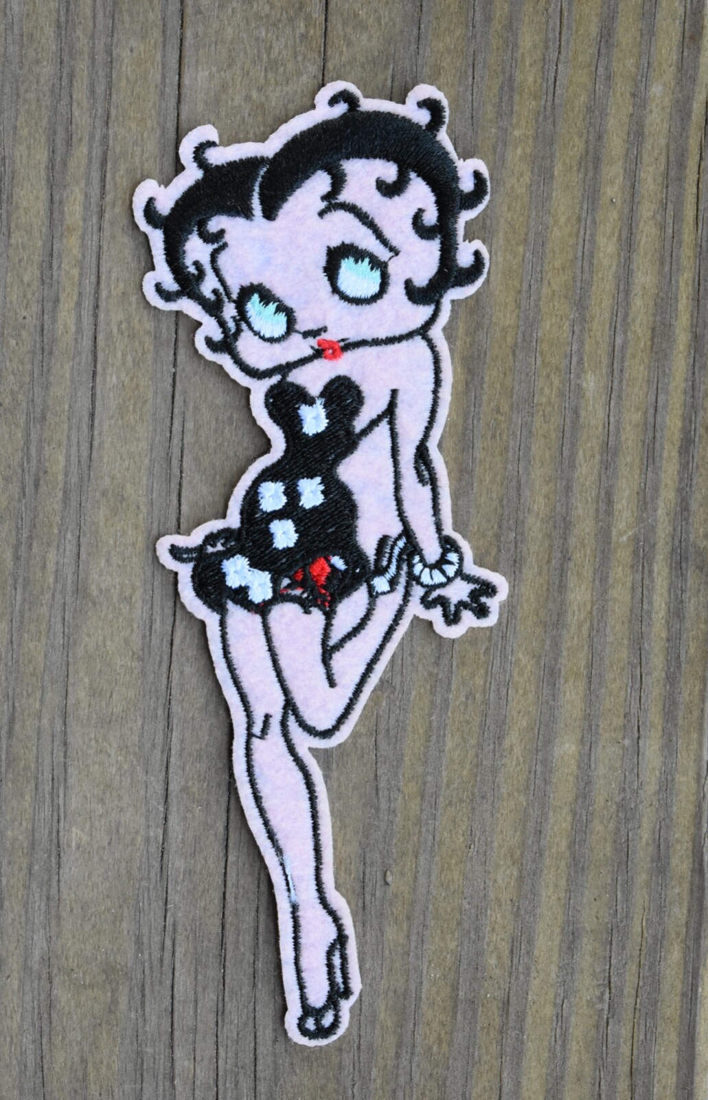 5.5″H Betty Boop Embroidery Iron On Badge Applique Patch-003