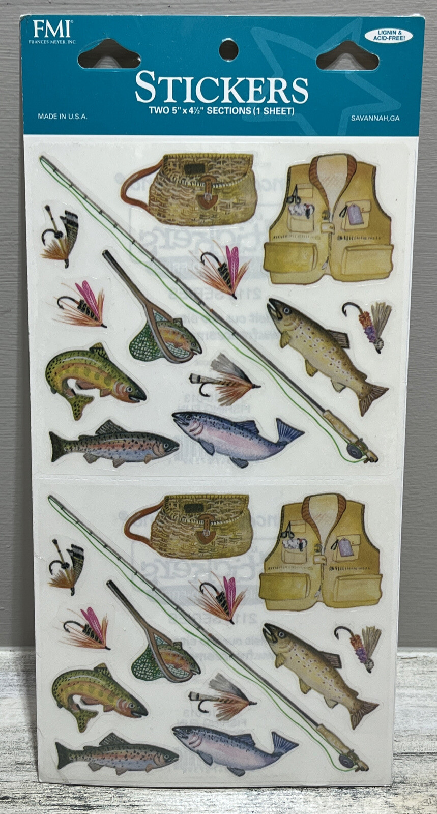 Frances Meyer FMI 26 Fishing Fun Stickers Acid and Lignin Free Made in USA New