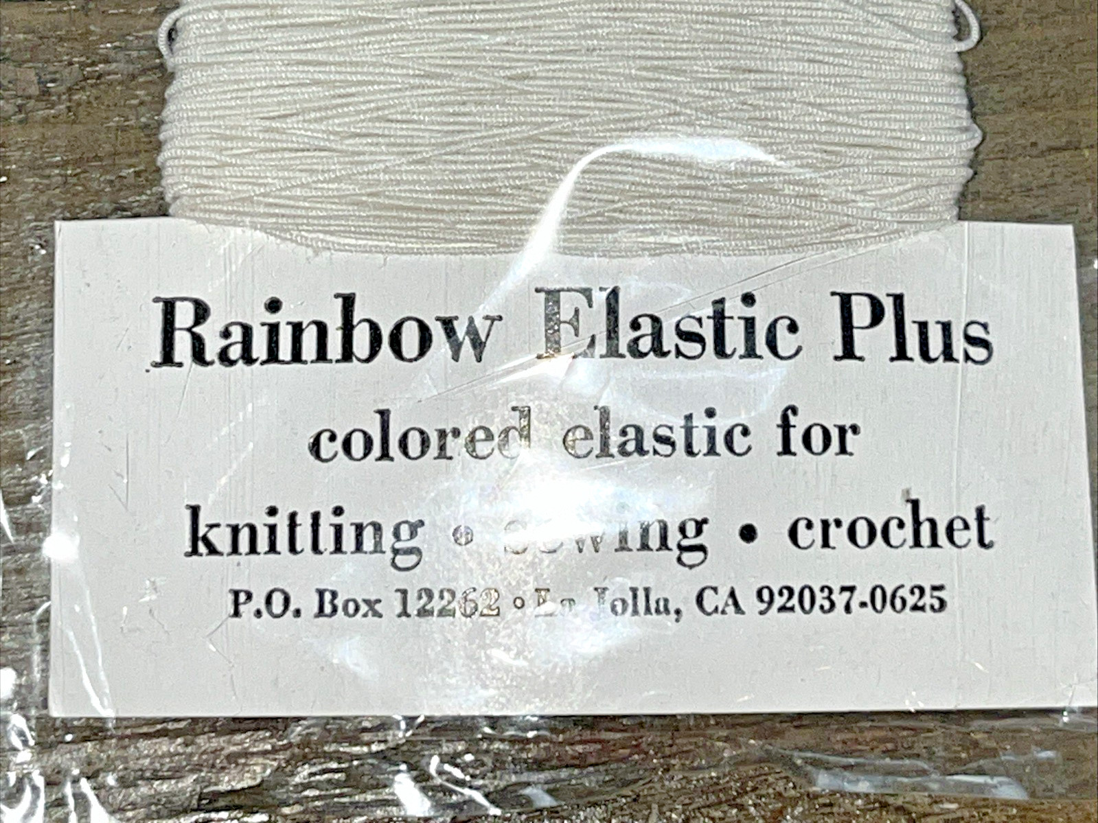 Rainbow Elastic Plus Colored Elastic Knitting-Sewing-Crochet-NEW White/Ivory No2