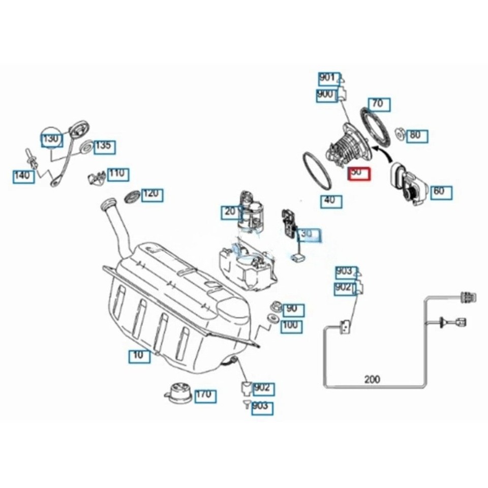 For Mercedes E350 SLK280 SLK350 1714701090 Fuel Filter+Sender Assembly*